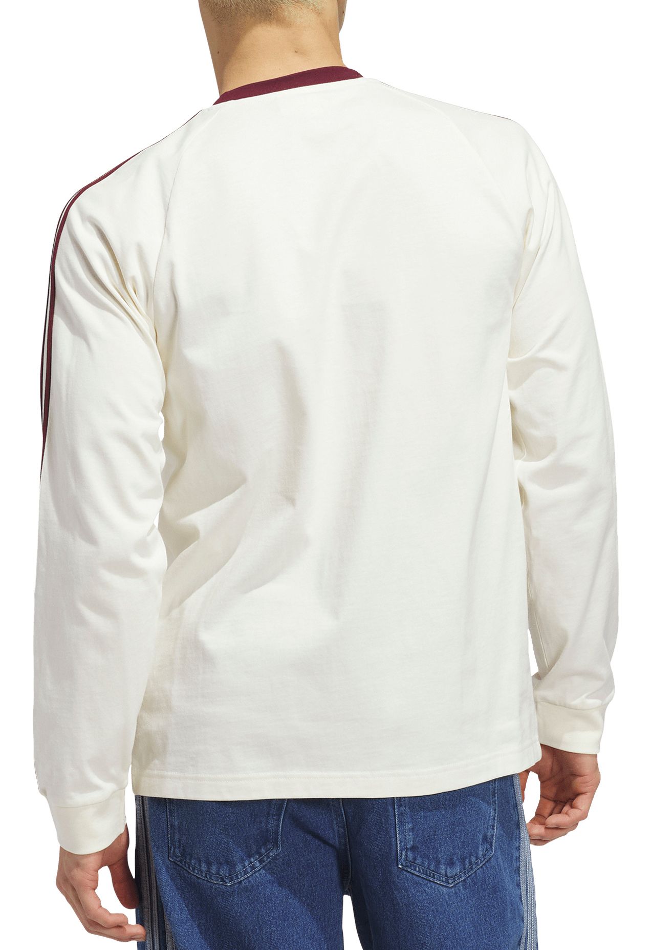 adidas Men's Texas A&M Aggies Cream Trefoil Crew Pullover Sweatshirt product image