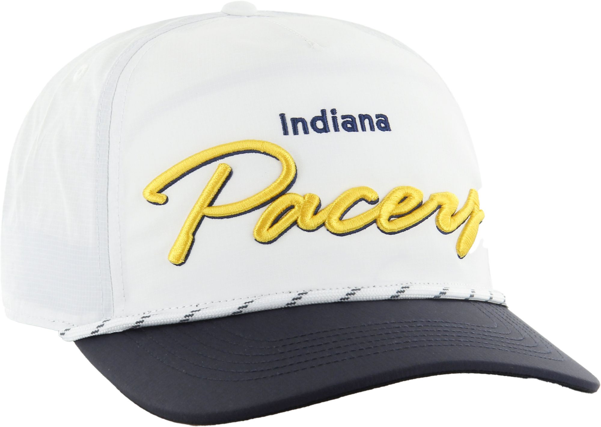 '47 Adult Indiana Pacers White Chamberlin Hitch Adjustable Hat product image