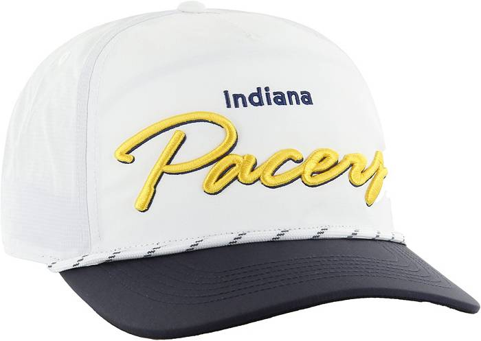 Adult Indiana Pacers Script Clean Up Hat in Navy by 47' Brand