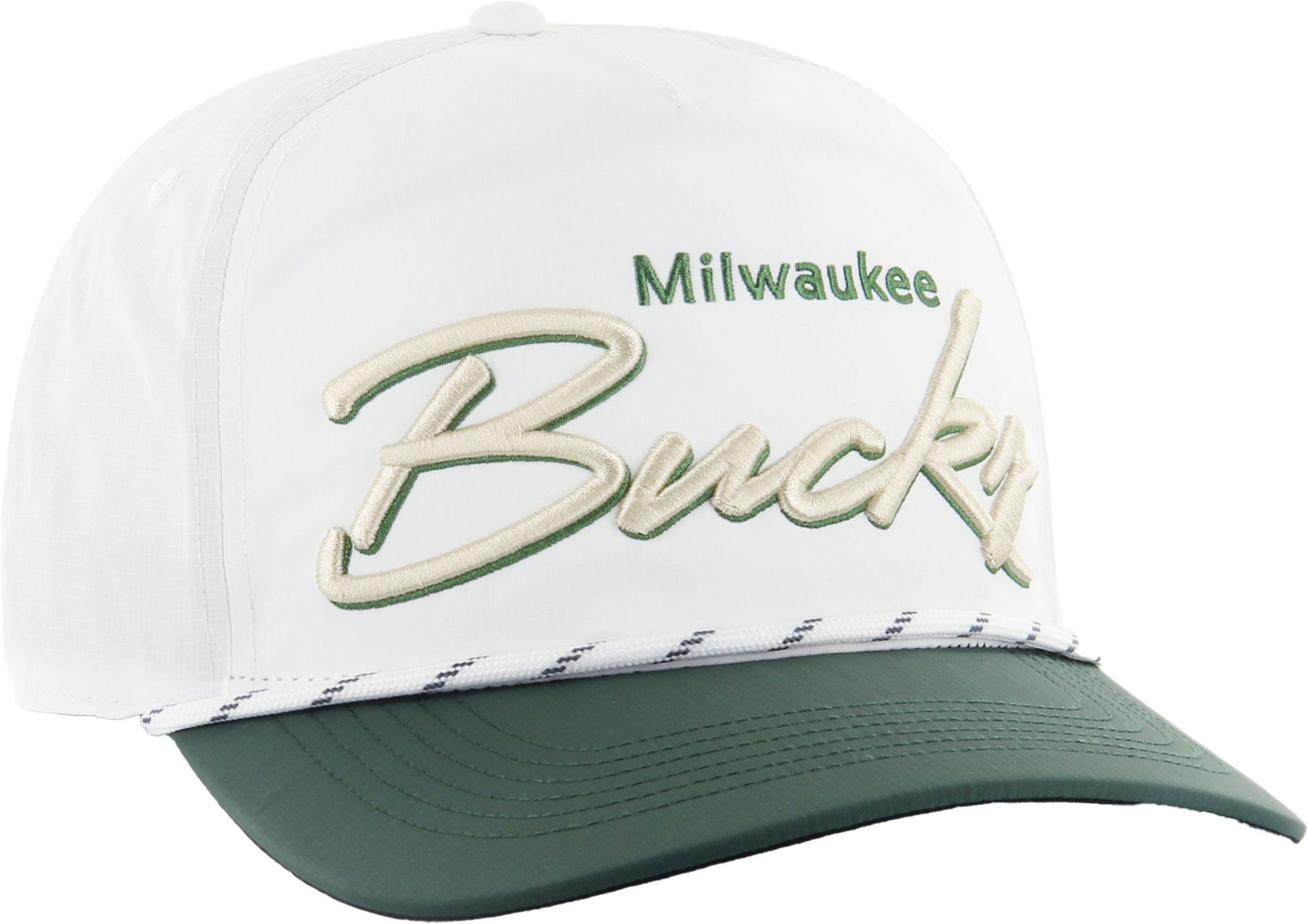 '47 Adult Milwaukee Bucks White Chamberlin Hitch Adjustable Hat product image