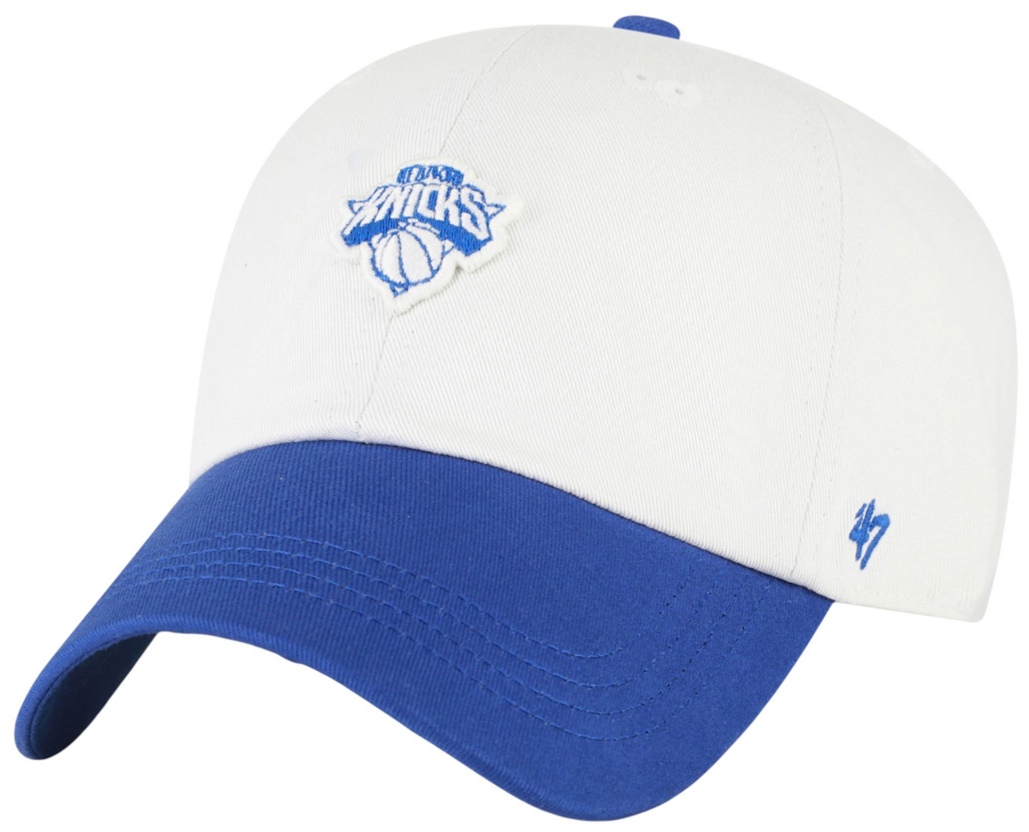 '47 Adult New York Knicks Off White Two Tone Contemporary Clean Up Adjustable Hat product image
