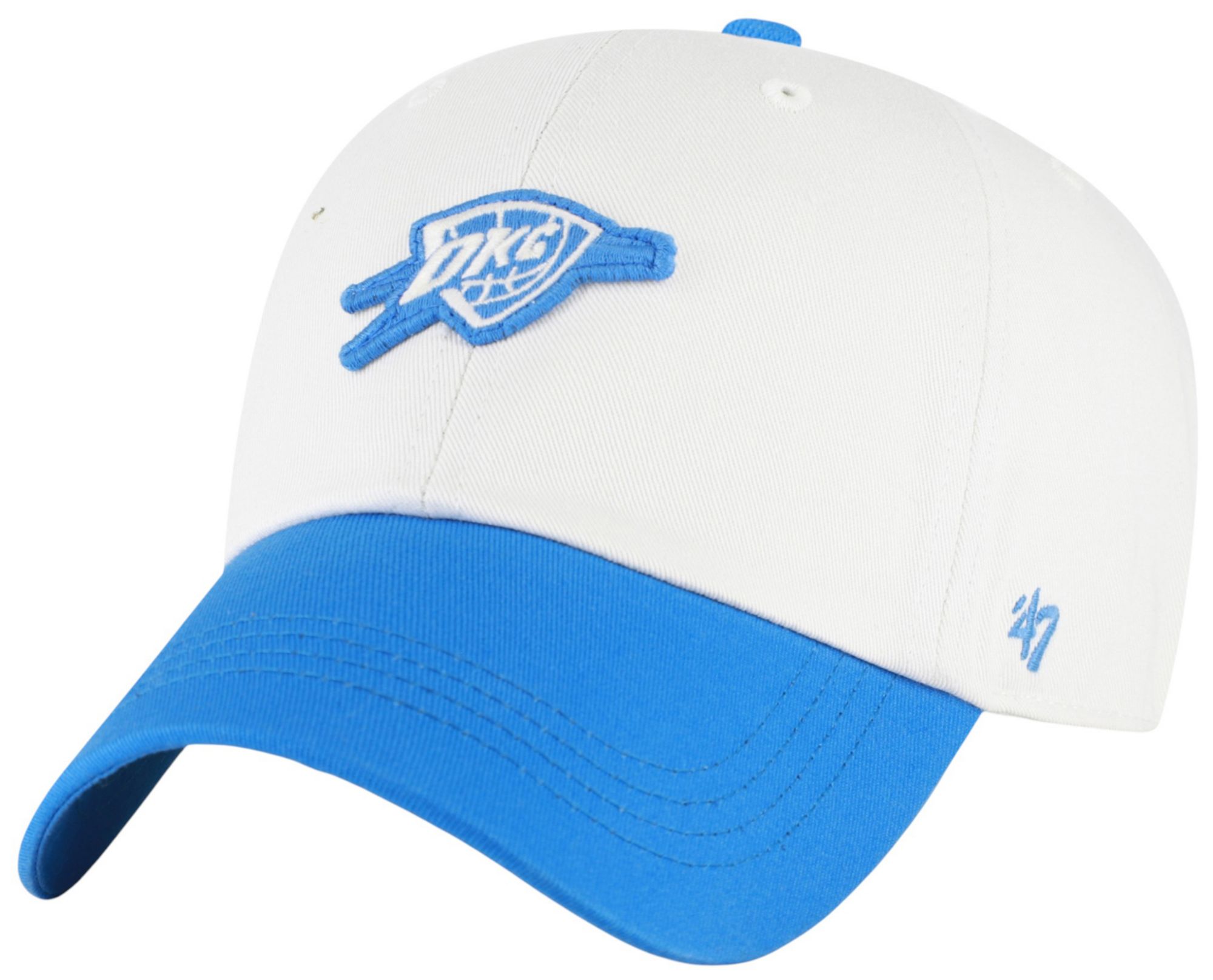 '47 Adult Oklahoma City Thunder Off White Two Tone Contemporary Clean Up Adjustable Hat product image