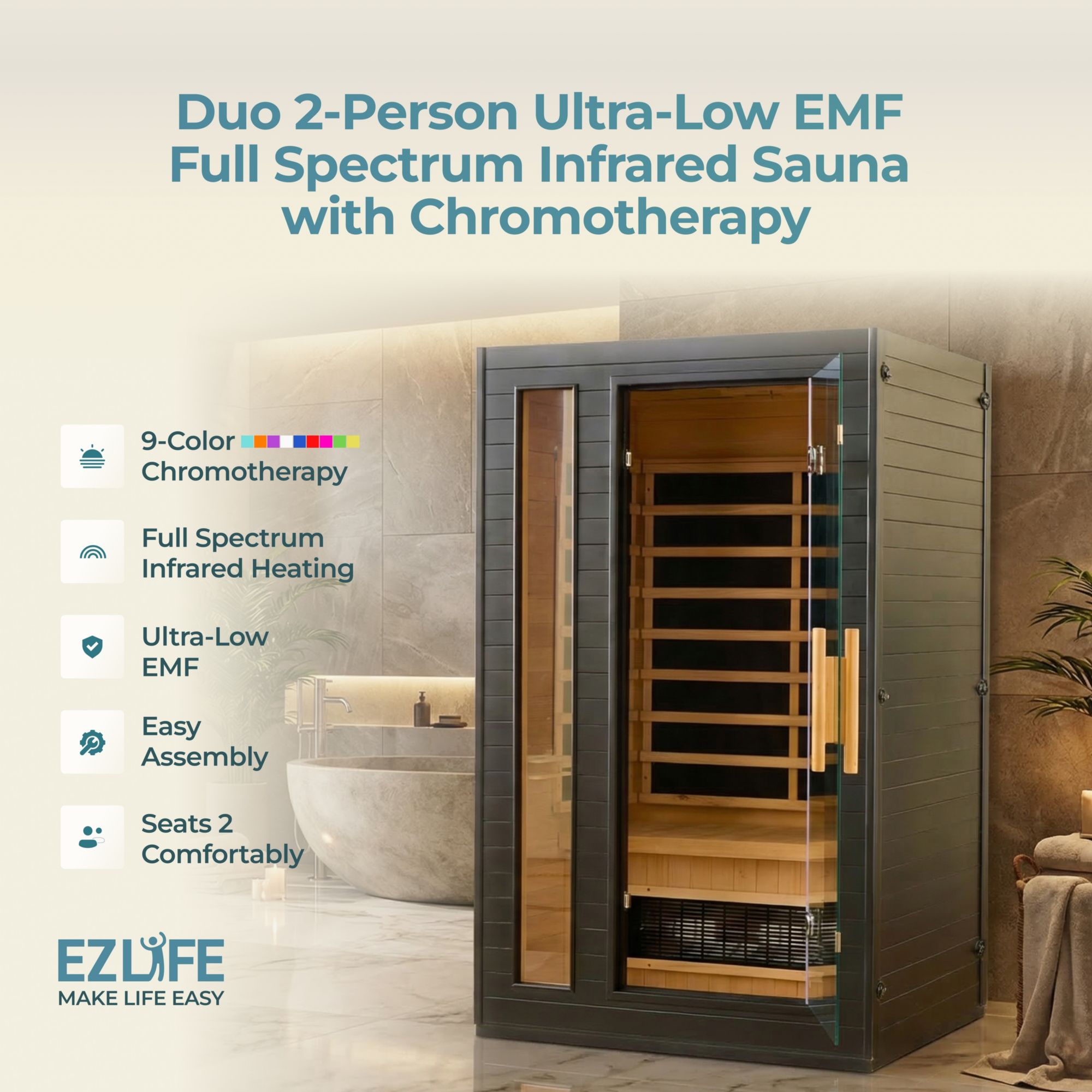 EZlife Full Size 2-Person Sauna product image