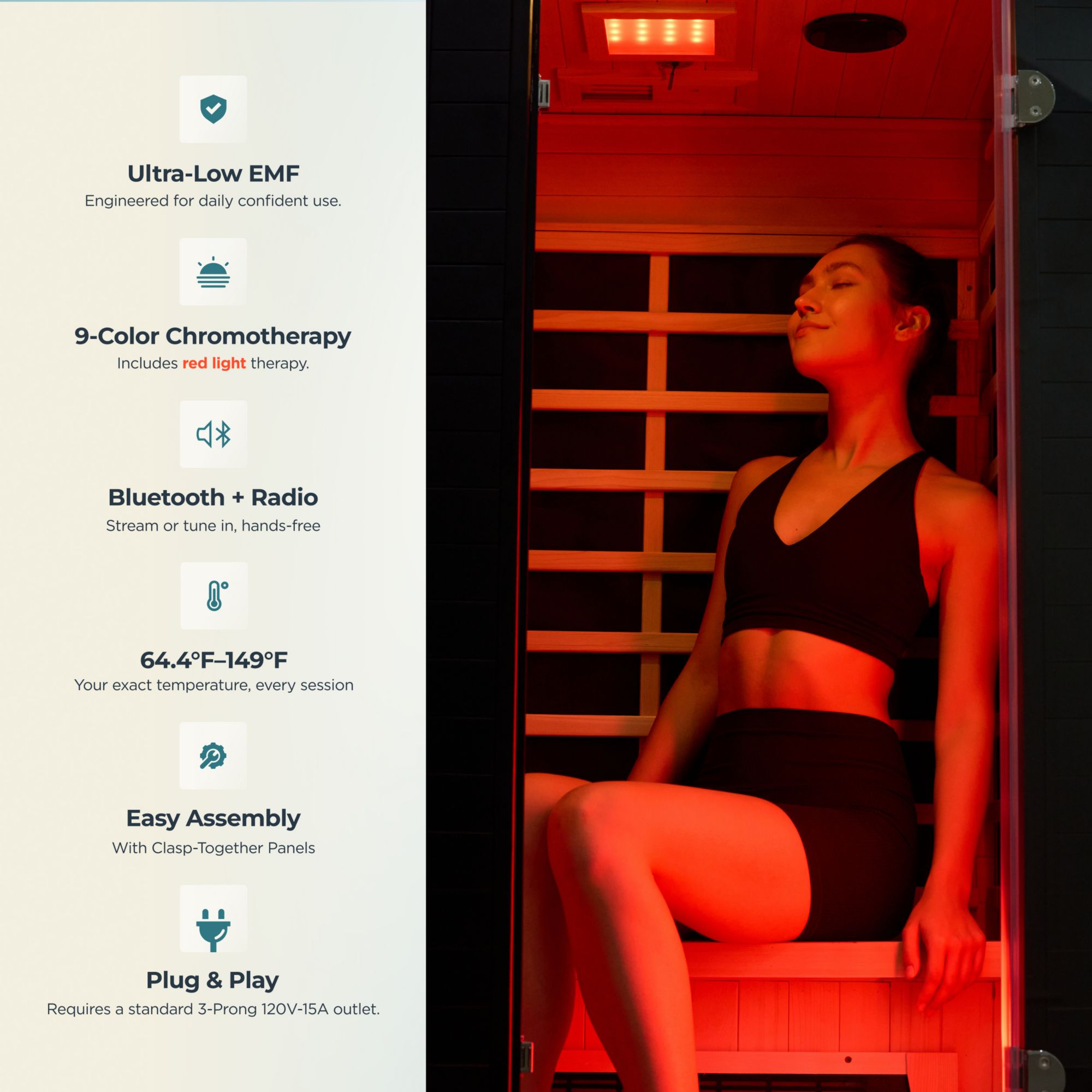 EZlife Duo 2-Person Full Spectrum Sauna product image