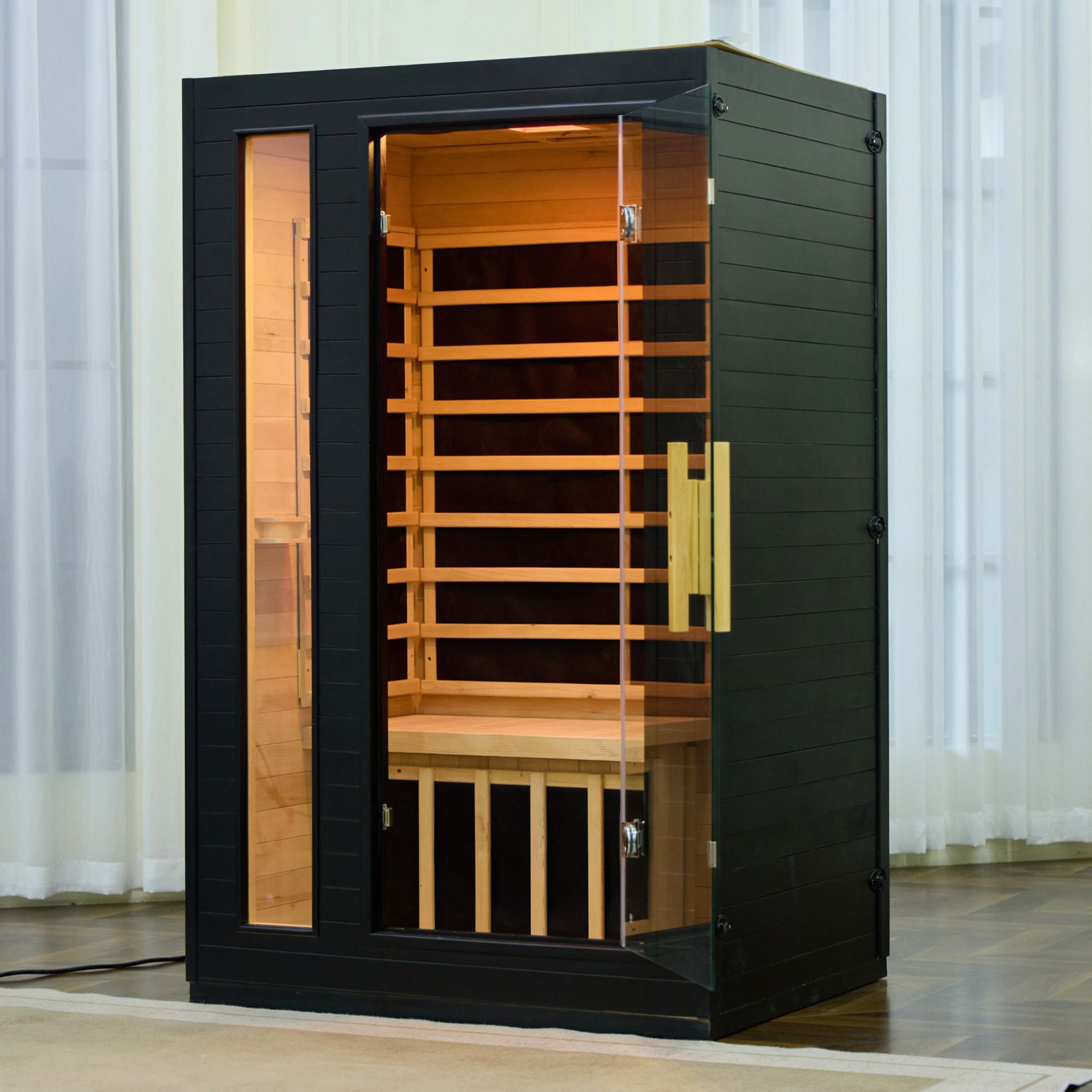 EZlife Duo 2-Person Ultra Low EMF Infrared Sauna with Chromotherapy product image