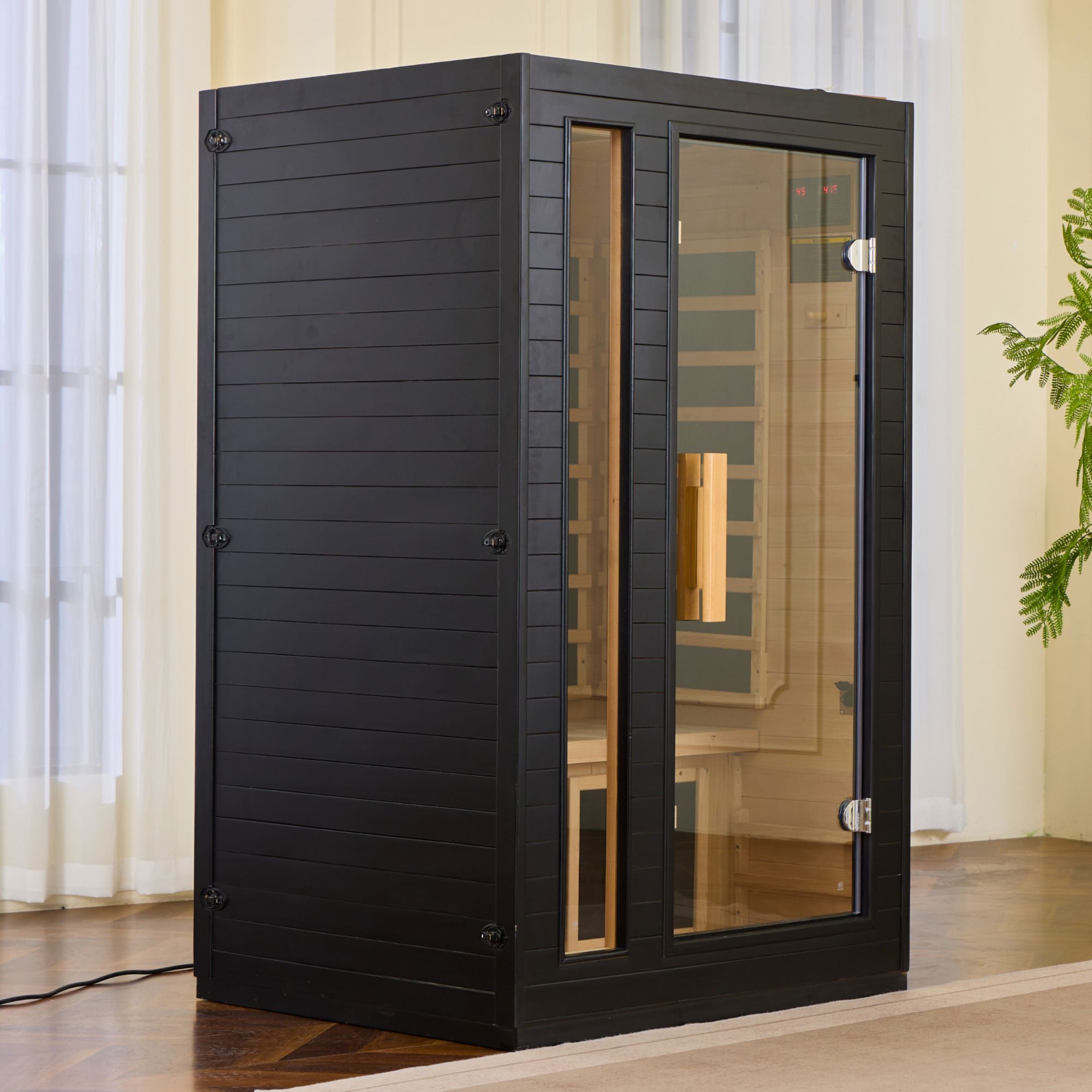 EZlife Duo 2-Person Ultra Low EMF Infrared Sauna with Chromotherapy product image