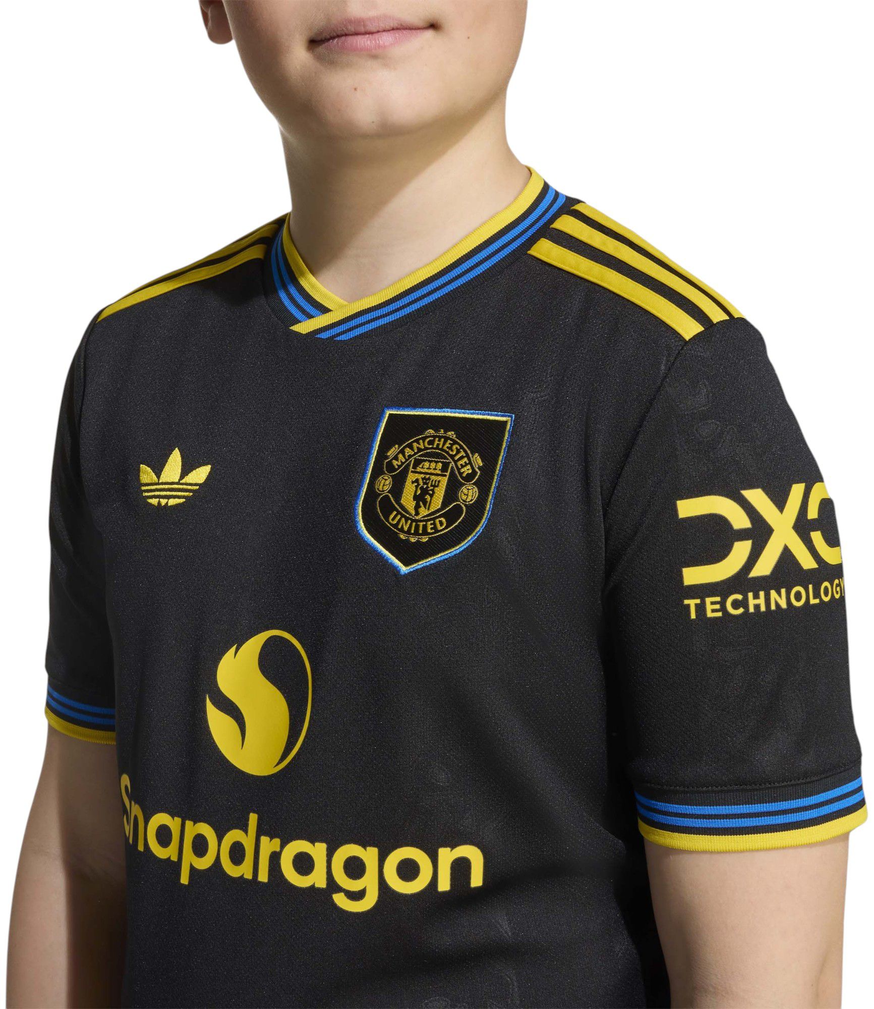 adidas Youth Manchester United 2025 Black Third Replica Jersey product image