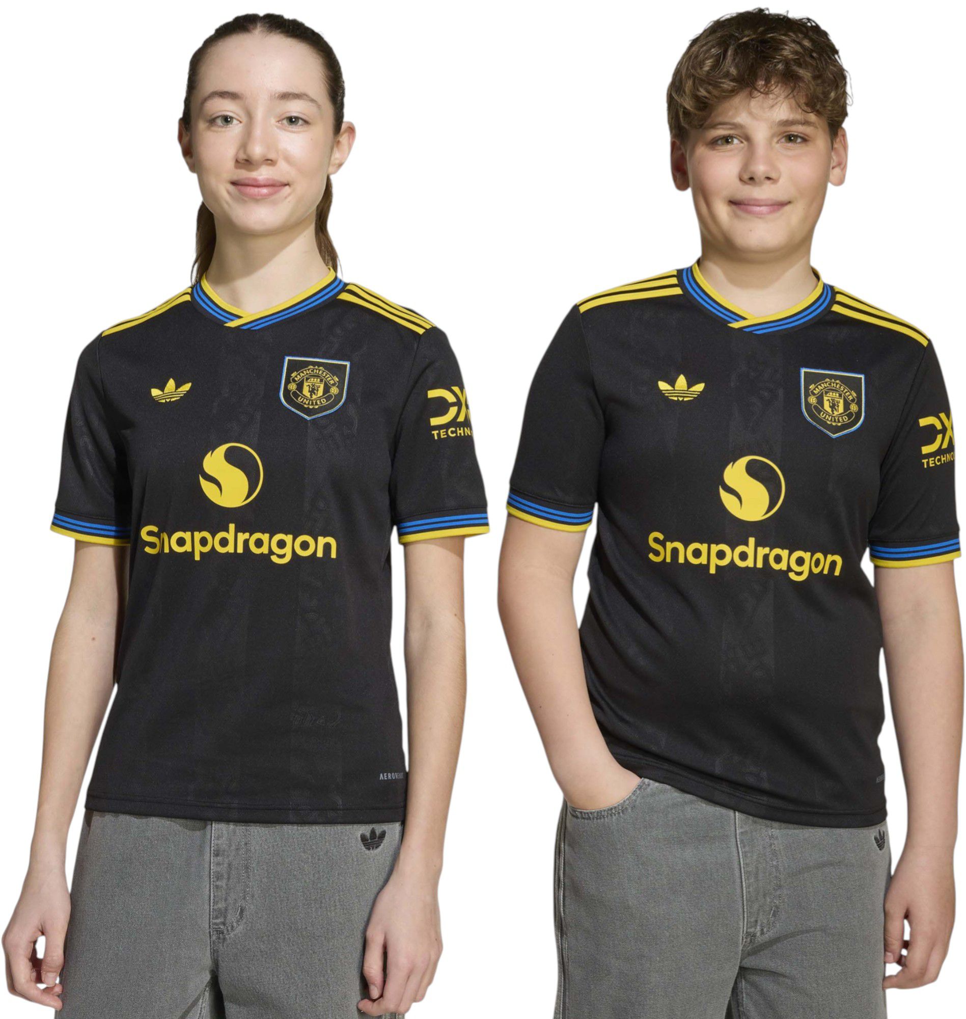 adidas Youth Manchester United 2025 Black Third Replica Jersey product image
