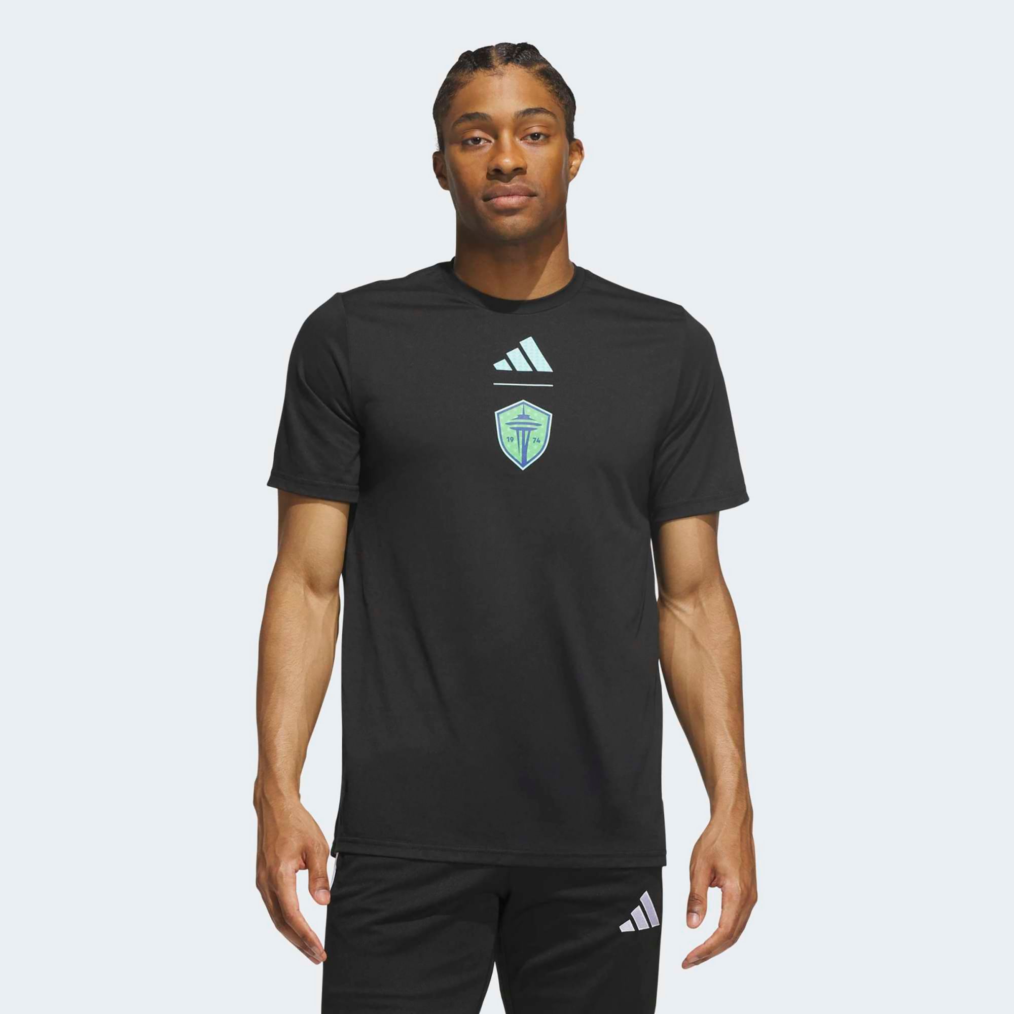 adidas Adult Seattle Sounders Black 2026 Team Logo Alternate T-Shirt product image