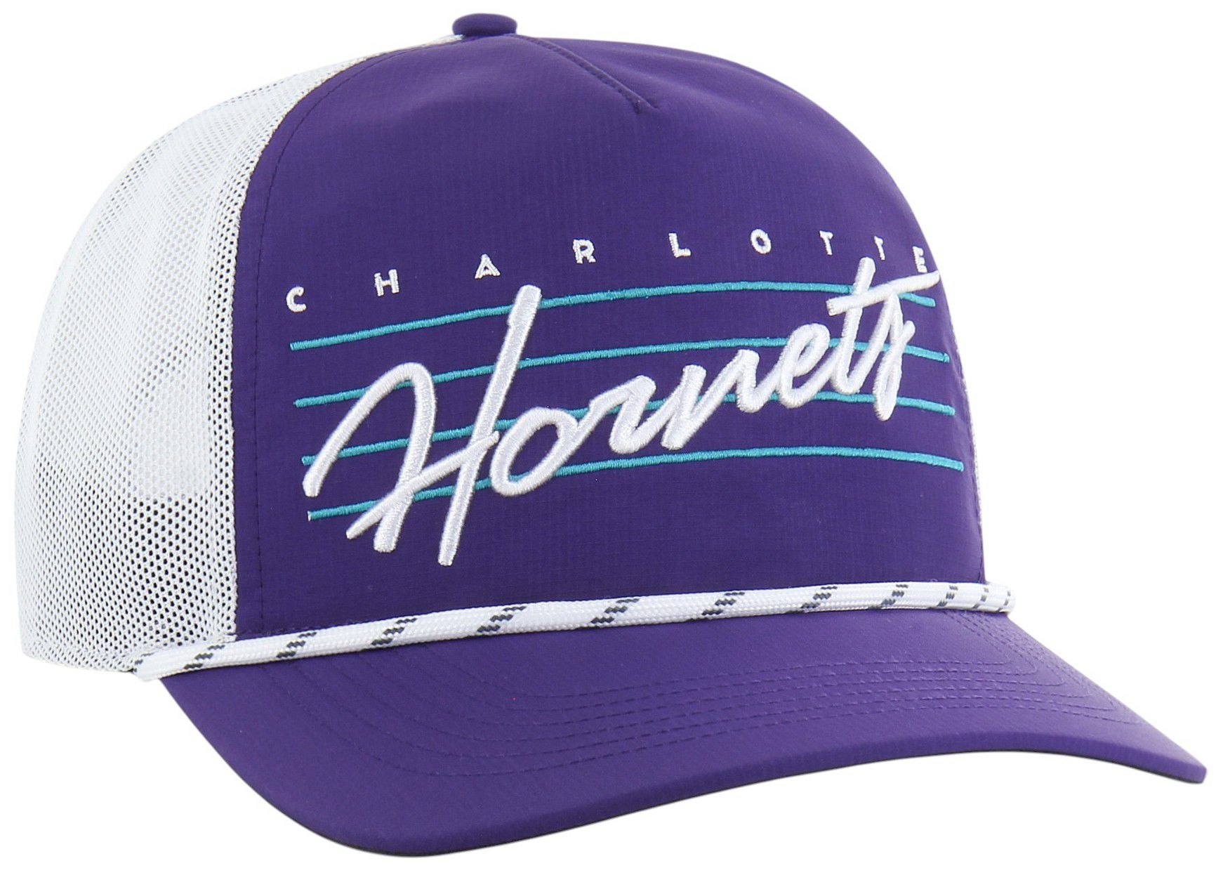 '47 Adult Charlotte Hornets Purple Brrr Downburst Hitch Adjustable Hat product image