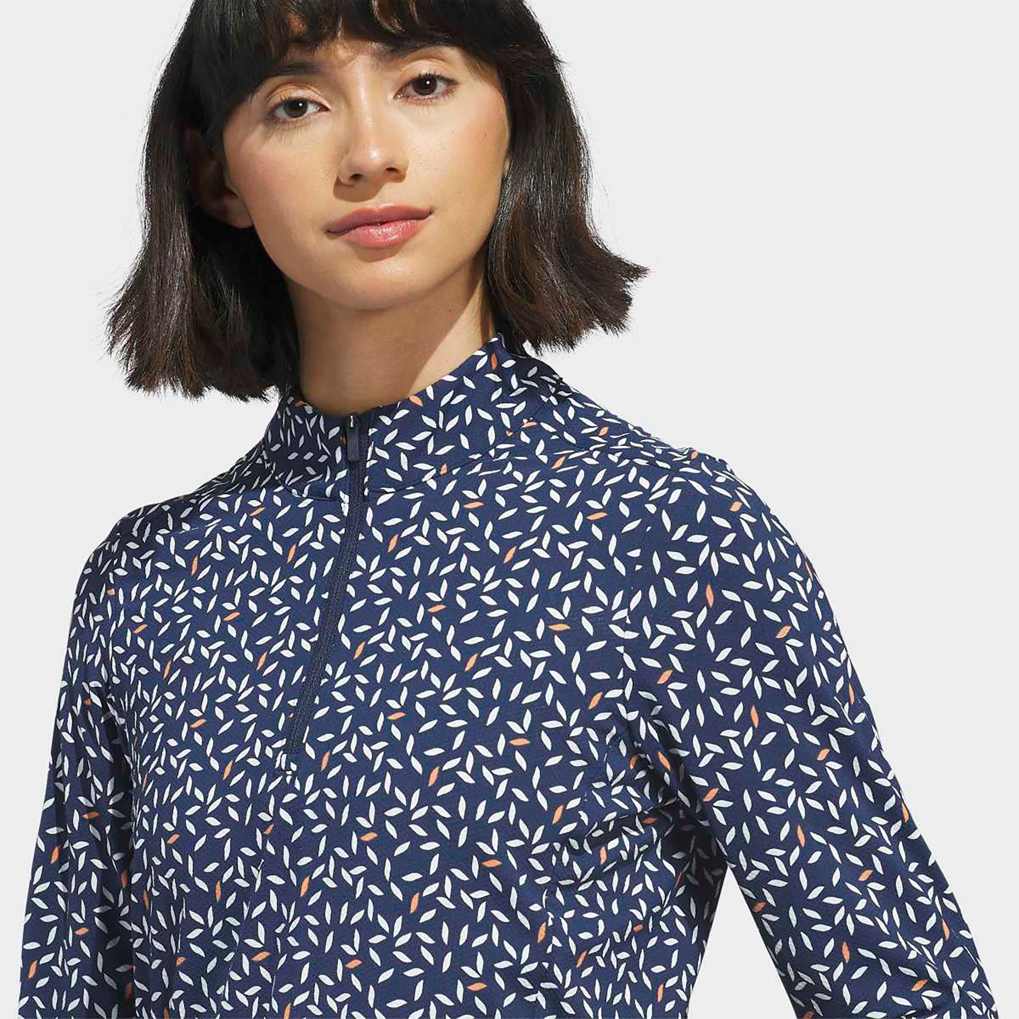 adidas Women's Ultimate365 Printed Mock Neck Golf 1/4 Zip product image