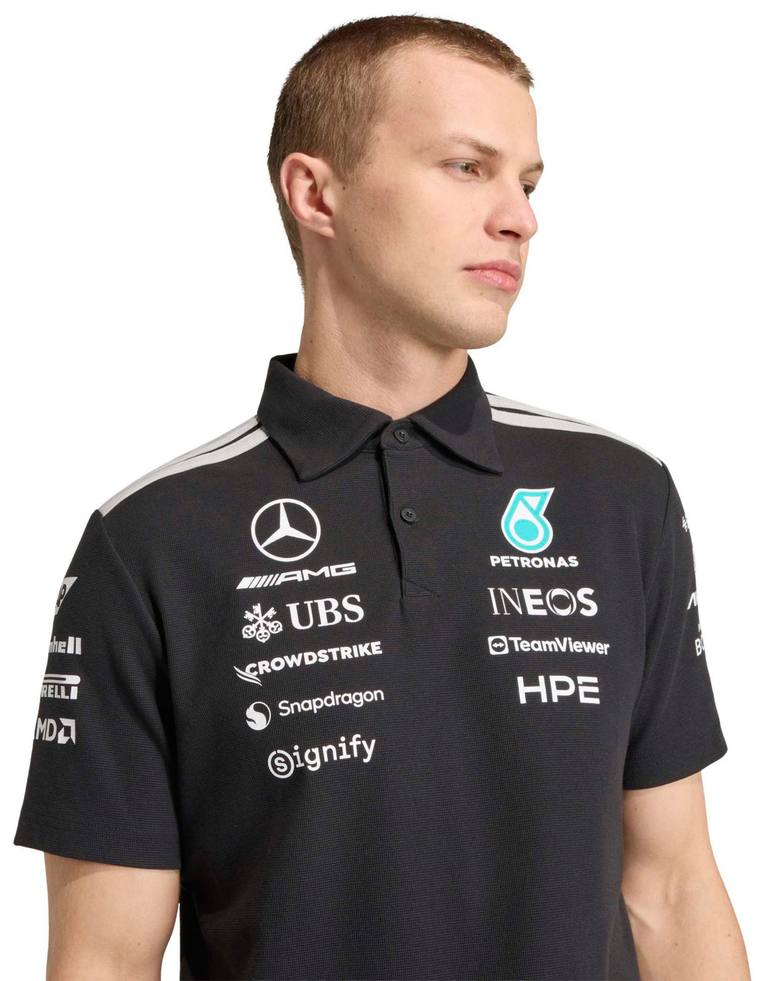 Mitchell & Ness Men's Algeria Black Team Polo product image