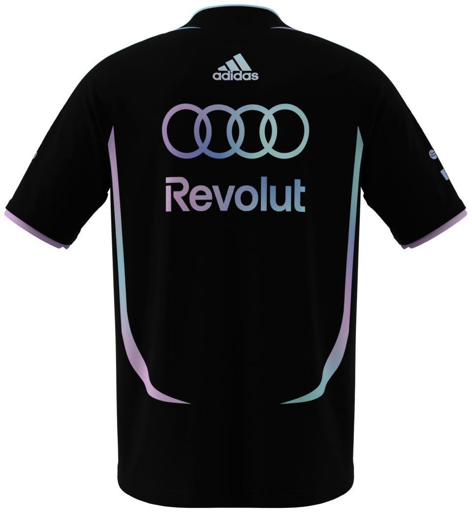 adidas Men's F1 Audi Miami Replica Driver Black Jersey product image