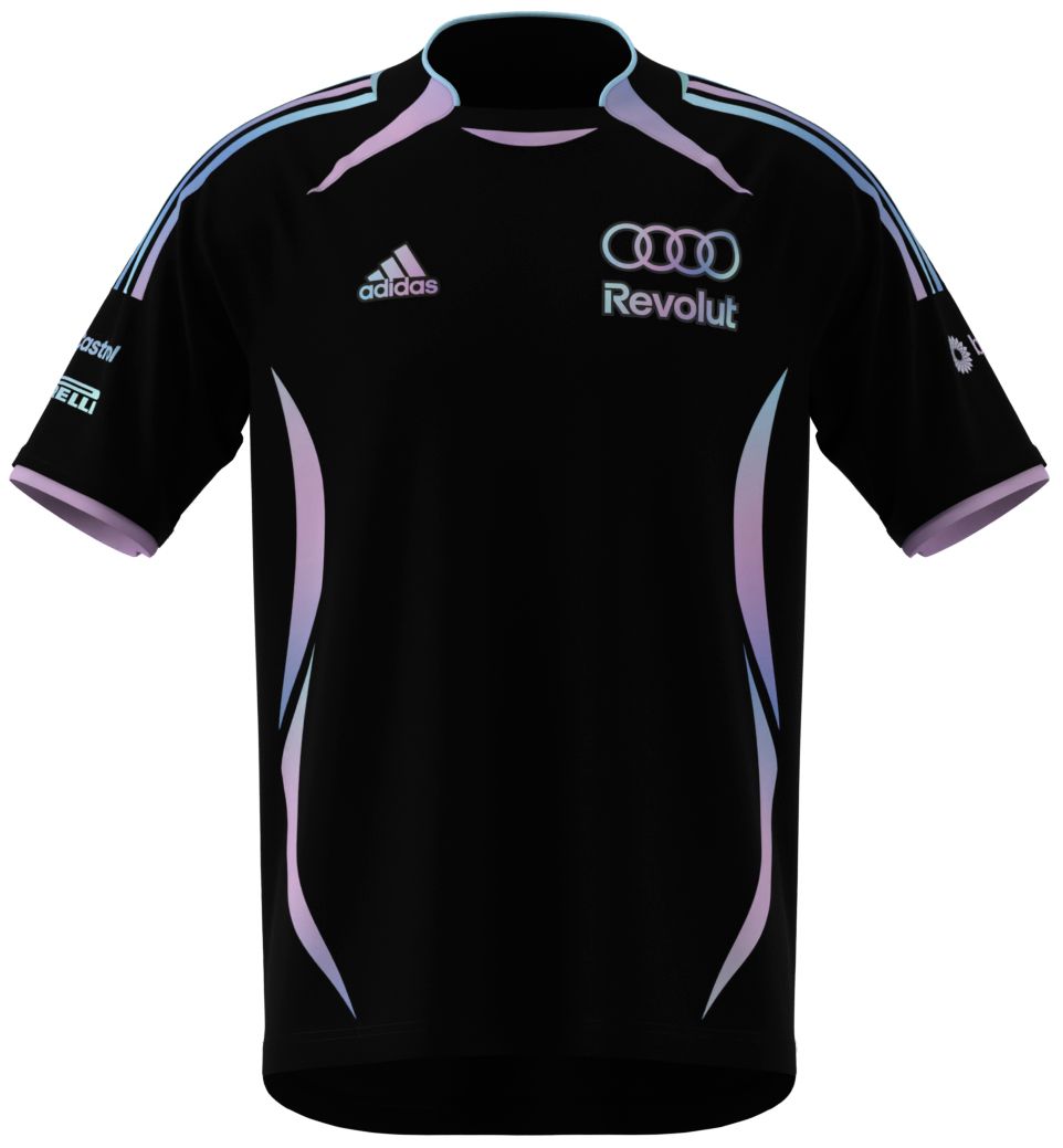 adidas Men's F1 Audi Miami Replica Driver Black Jersey product image
