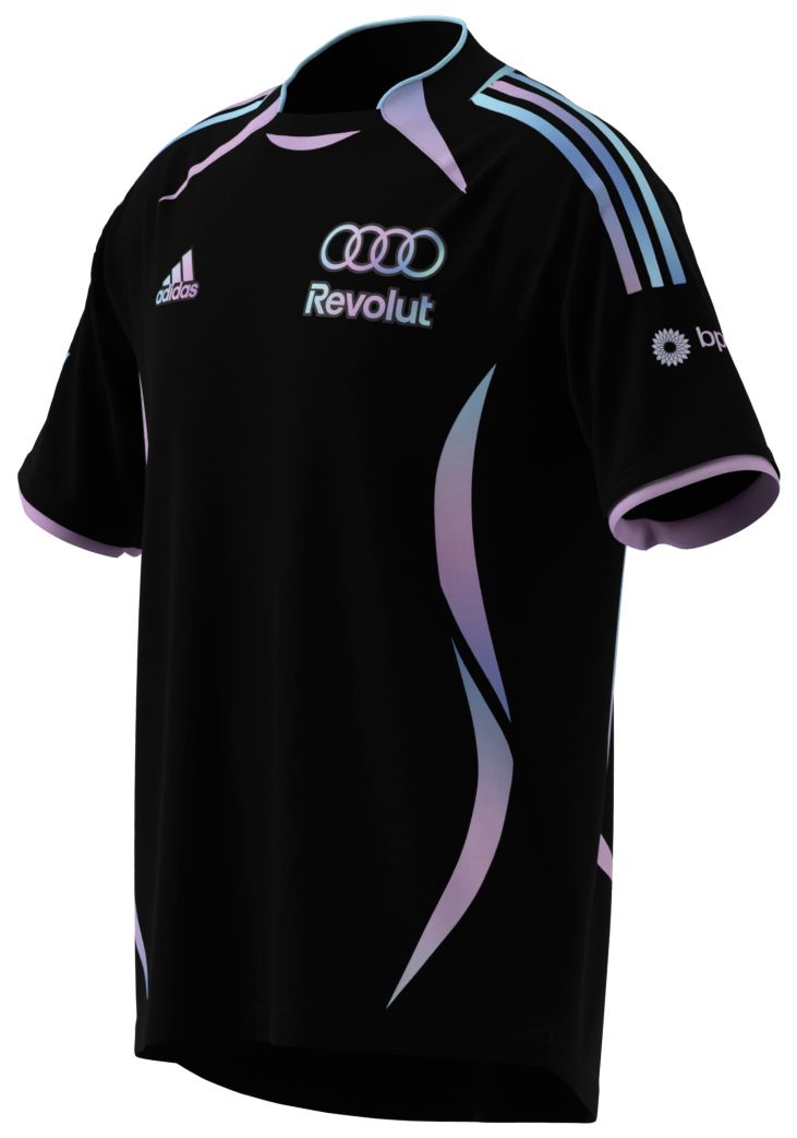 adidas Men's F1 Audi Miami Replica Driver Black Jersey product image