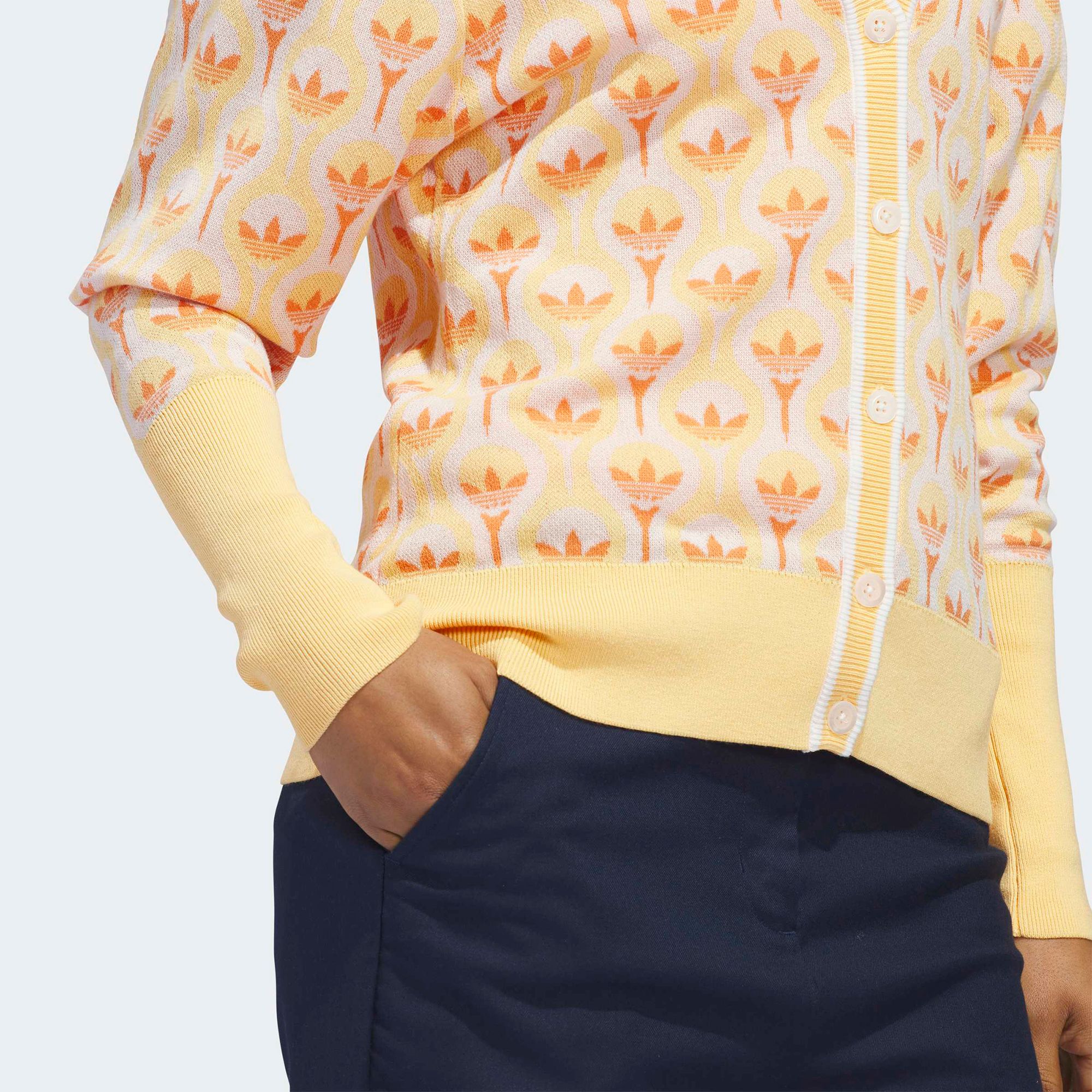 adidas Originals Women's All-Over Cardigan Golf Sweater product image