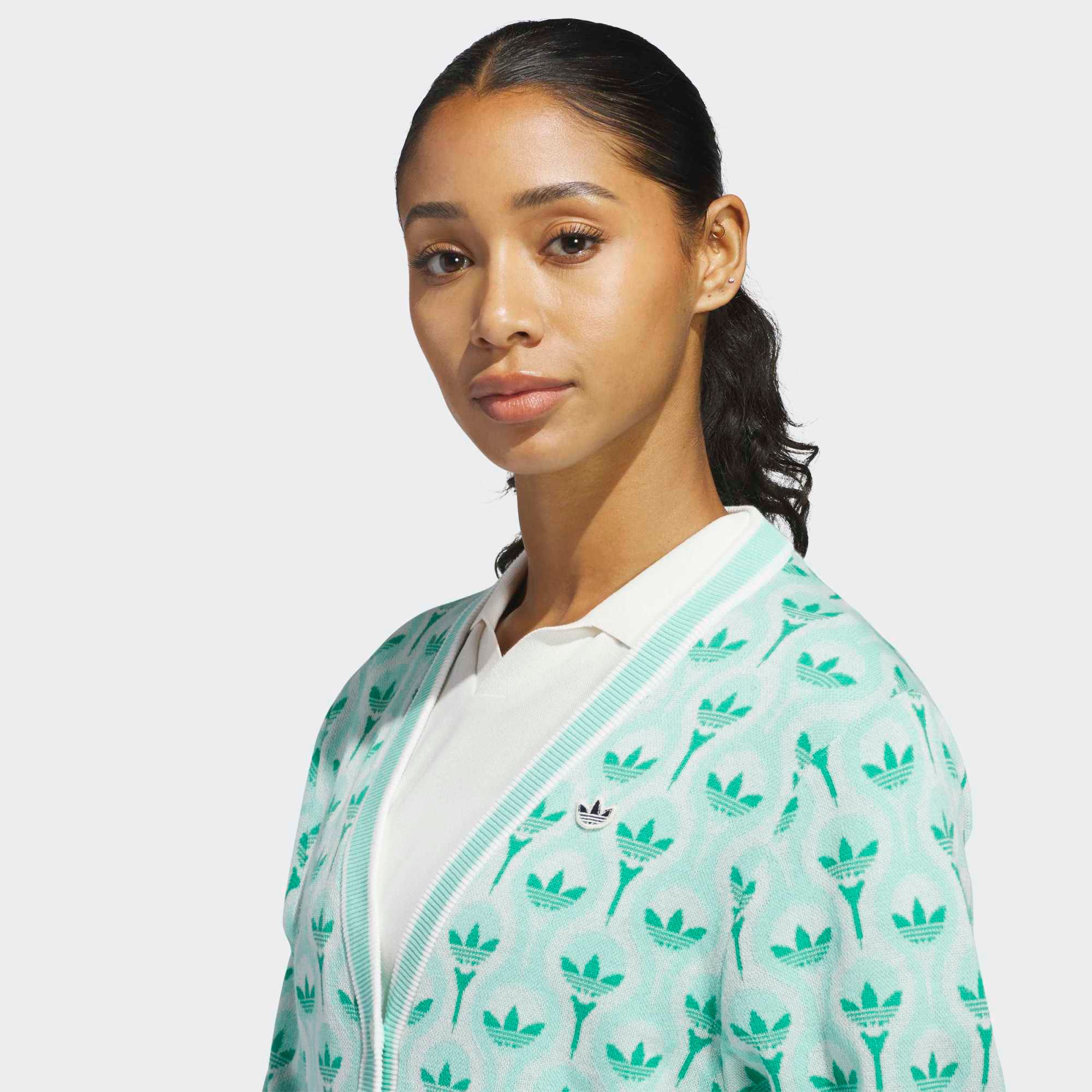 adidas Originals Women's All-Over Cardigan Golf Sweater product image