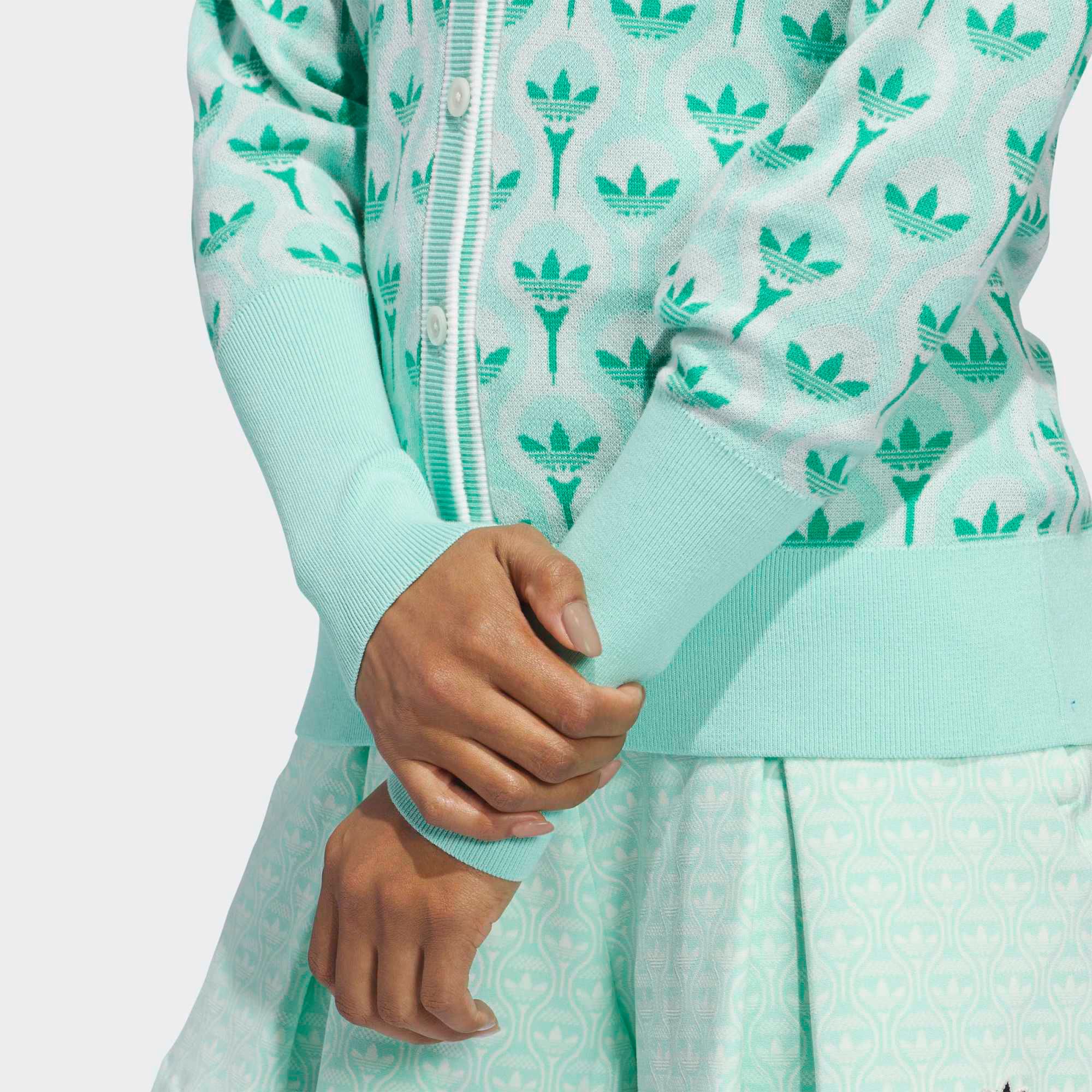 adidas Originals Women's All-Over Cardigan Golf Sweater product image