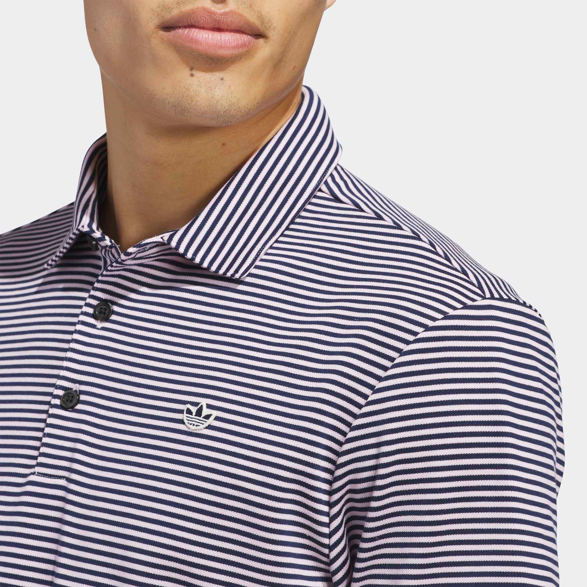 adidas Originals Mens Short sleeve Striped Pique Golf Polo product image