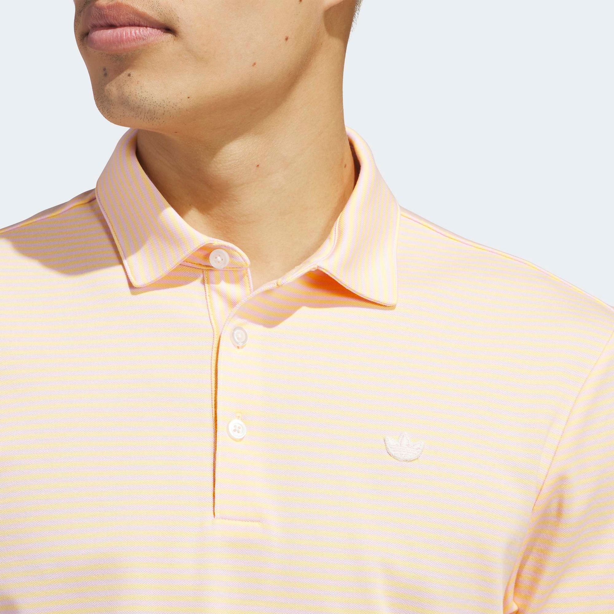 adidas Originals Mens Short sleeve Striped Pique Golf Polo product image