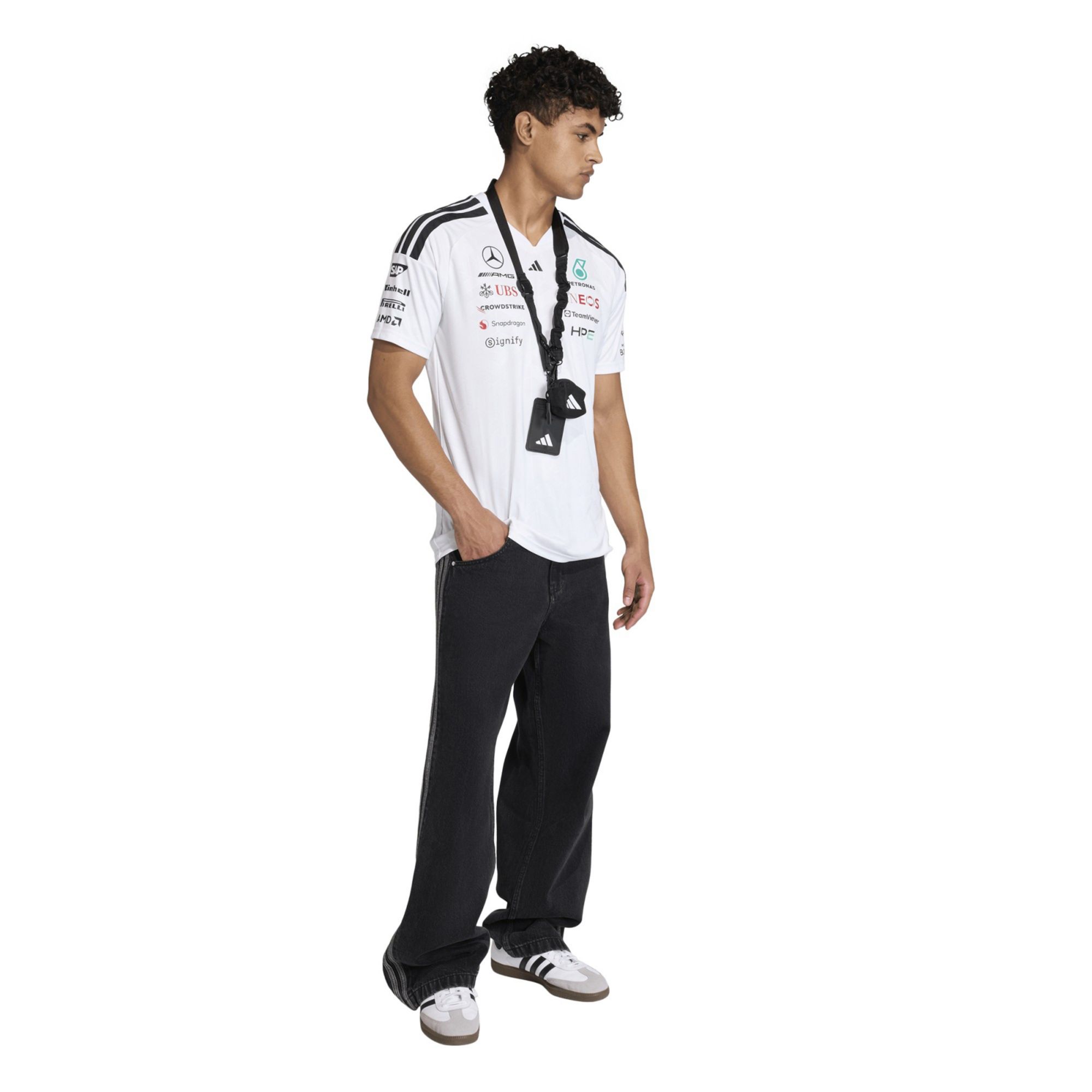 Mitchell & Ness Men's F1 Mercedes Replica Driver Black Jersey product image