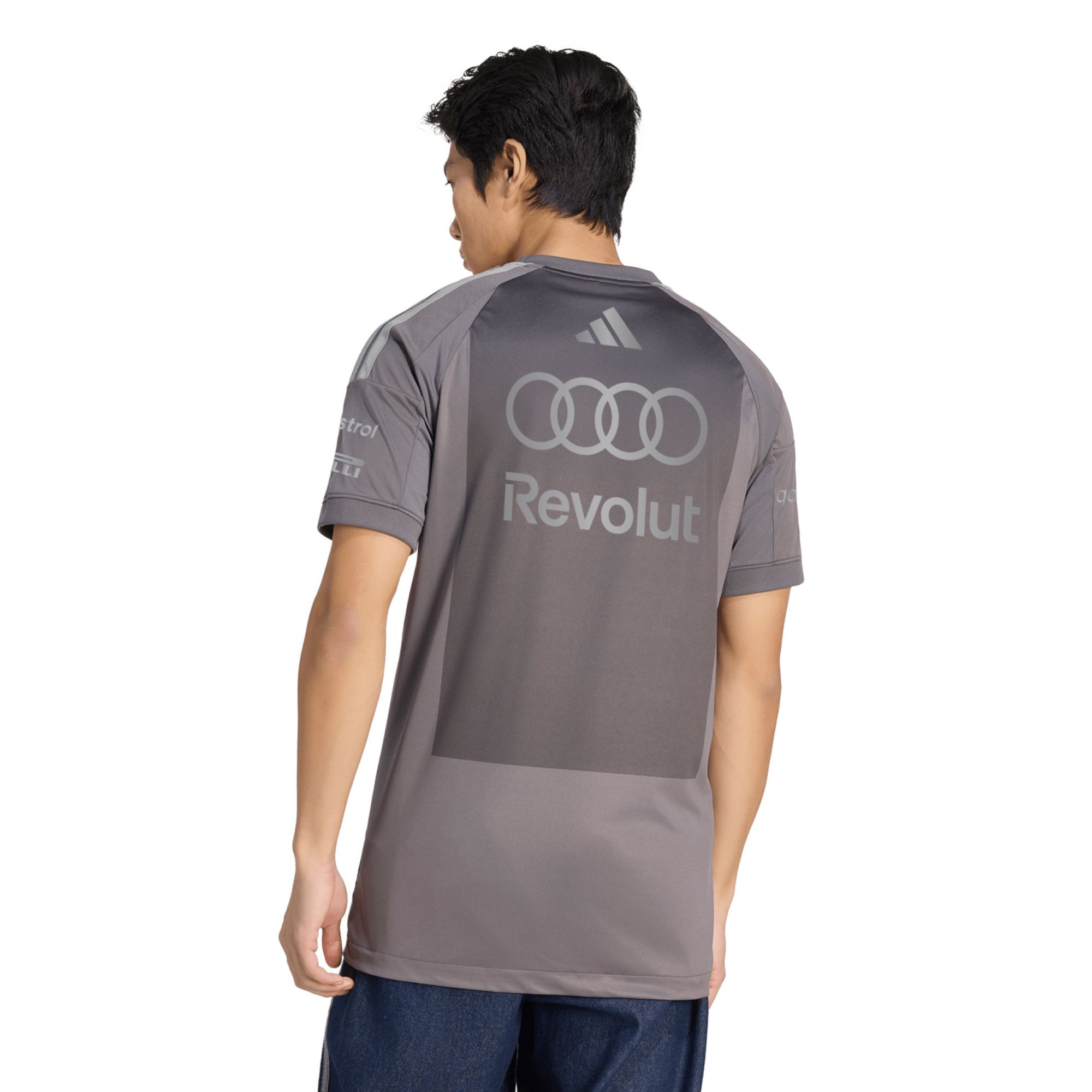 adidas Men's F1 Audi Replica Driver Grey Jersey product image