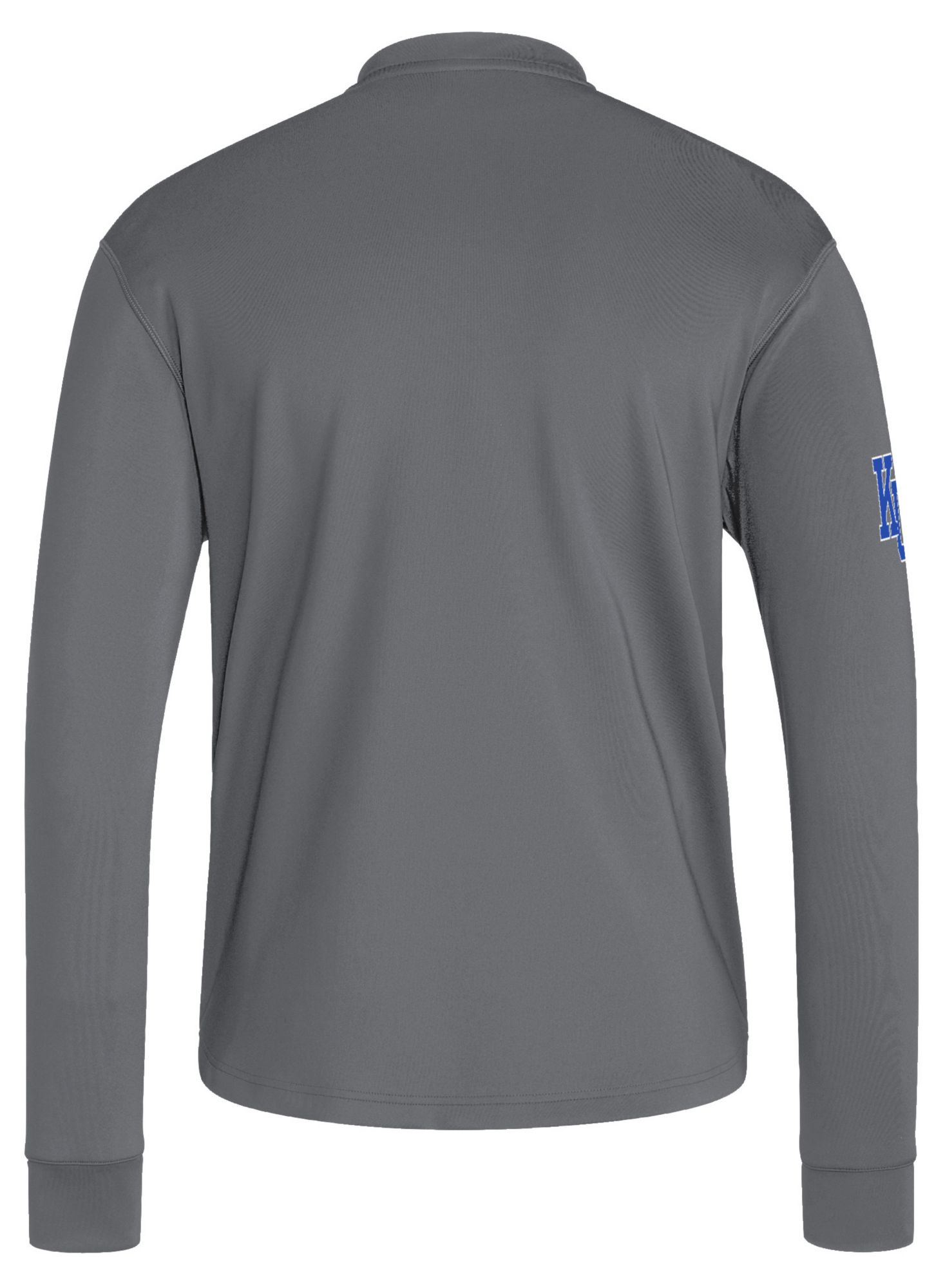 adidas Men's Kansas Jayhawks Dark Gray Dugout Crewneck Sweatshirt product image