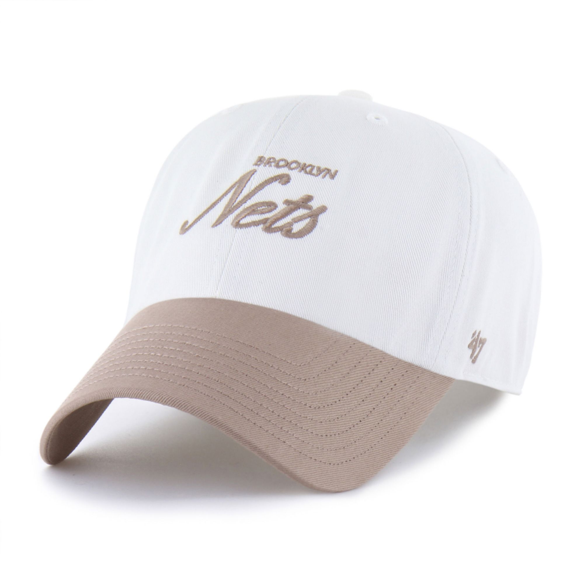 '47 Adult Brooklyn Nets Off White Contemporary Basics Foundational Clean Up Adjustable Hat product image