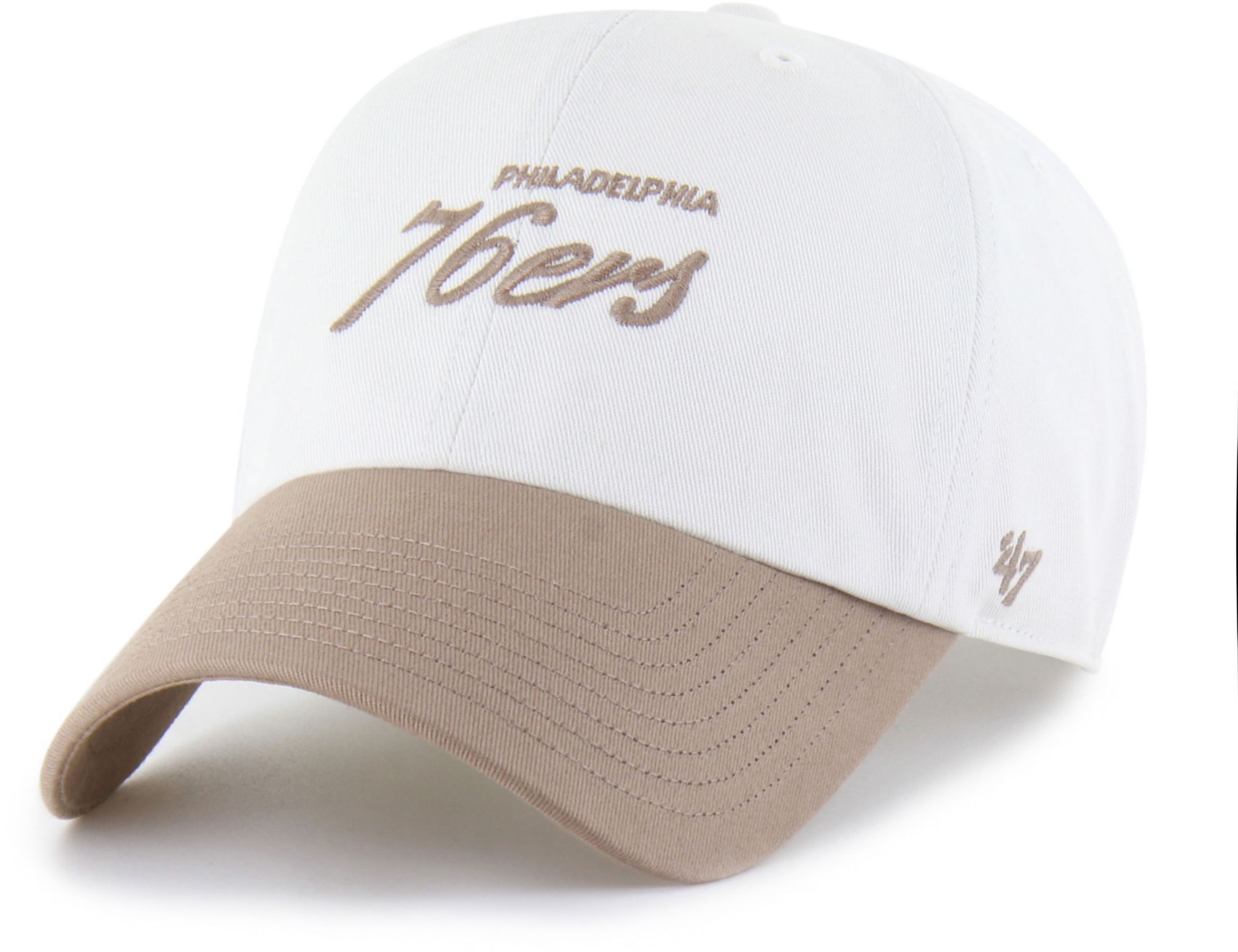 '47 Adult Philadelphia 76ers Off White Contemporary Basics Foundational Clean Up Adjustable Hat product image