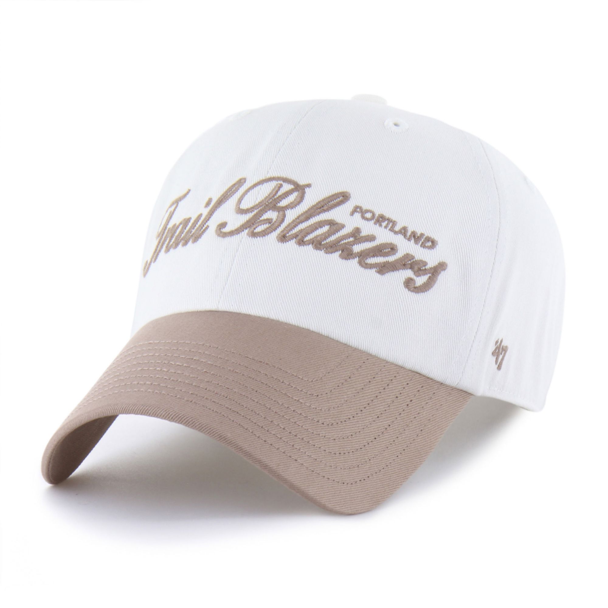 '47 Adult Portland Trail Blazers Off White Contemporary Basics Foundational Clean Up Adjustable Hat product image