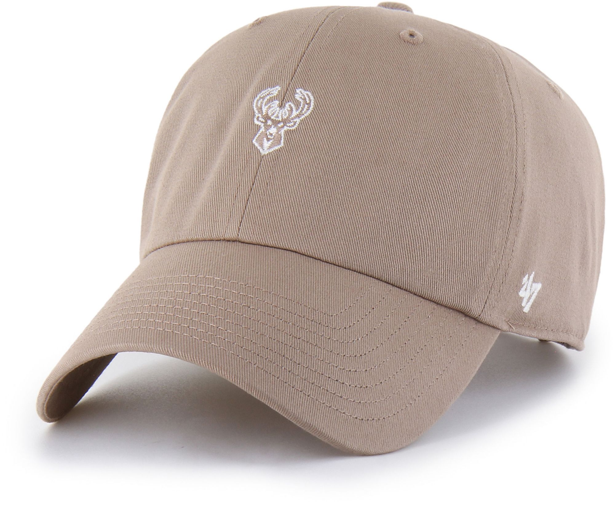 '47 Adult Milwaukee Bucks Brown Contemporary Basics Foundational Logo Clean Up Adjustable Hat product image
