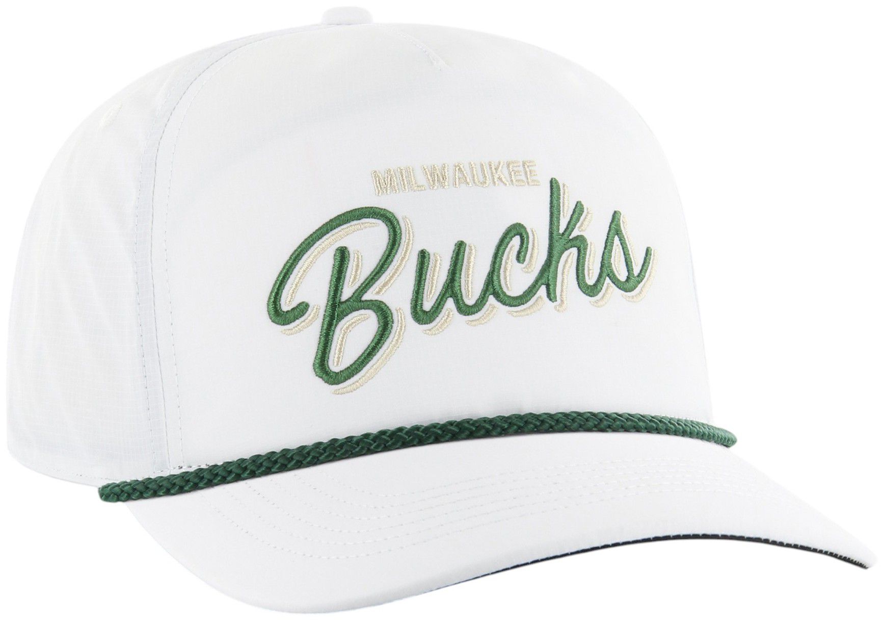 '47 Adult Milwaukee Bucks White Wordmark Brrr Fairway Relaxed Fit Hitch Adjustable Hat product image