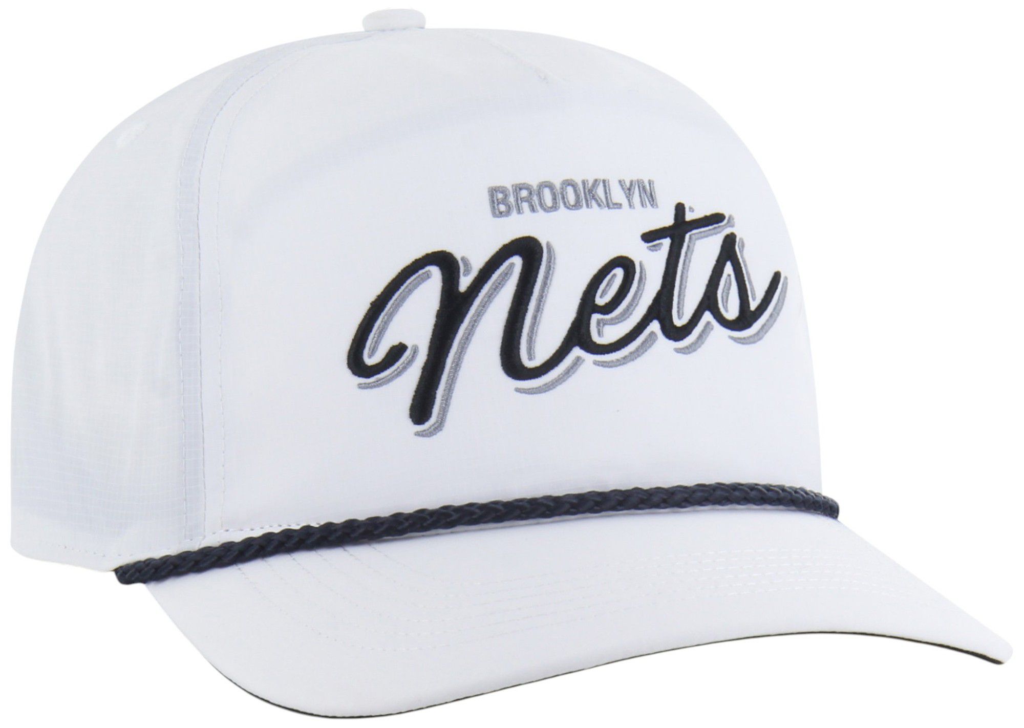'47 Adult Brooklyn Nets White Wordmark Brrr Fairway Relaxed Fit Hitch Adjustable Hat product image