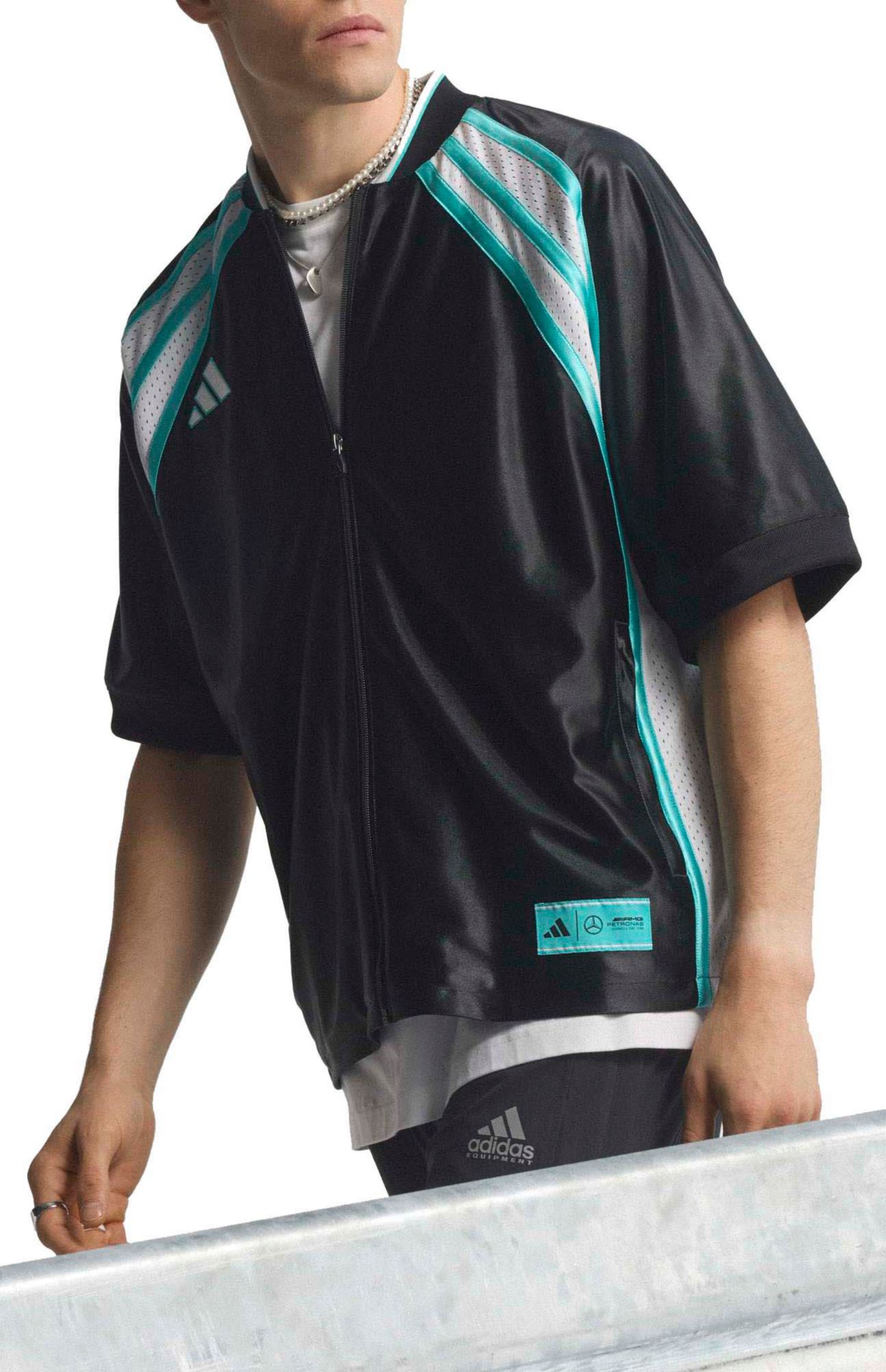 adidas Men's F1 Mercedes Las Vegas Pack Black T-Shirt product image