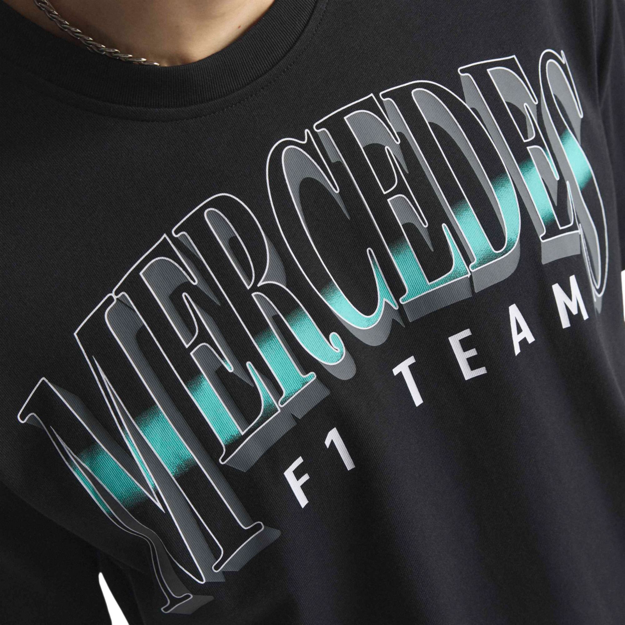 adidas Adult F1 Mercedes Las Vegas Pack Black Graphic T-Shirt product image