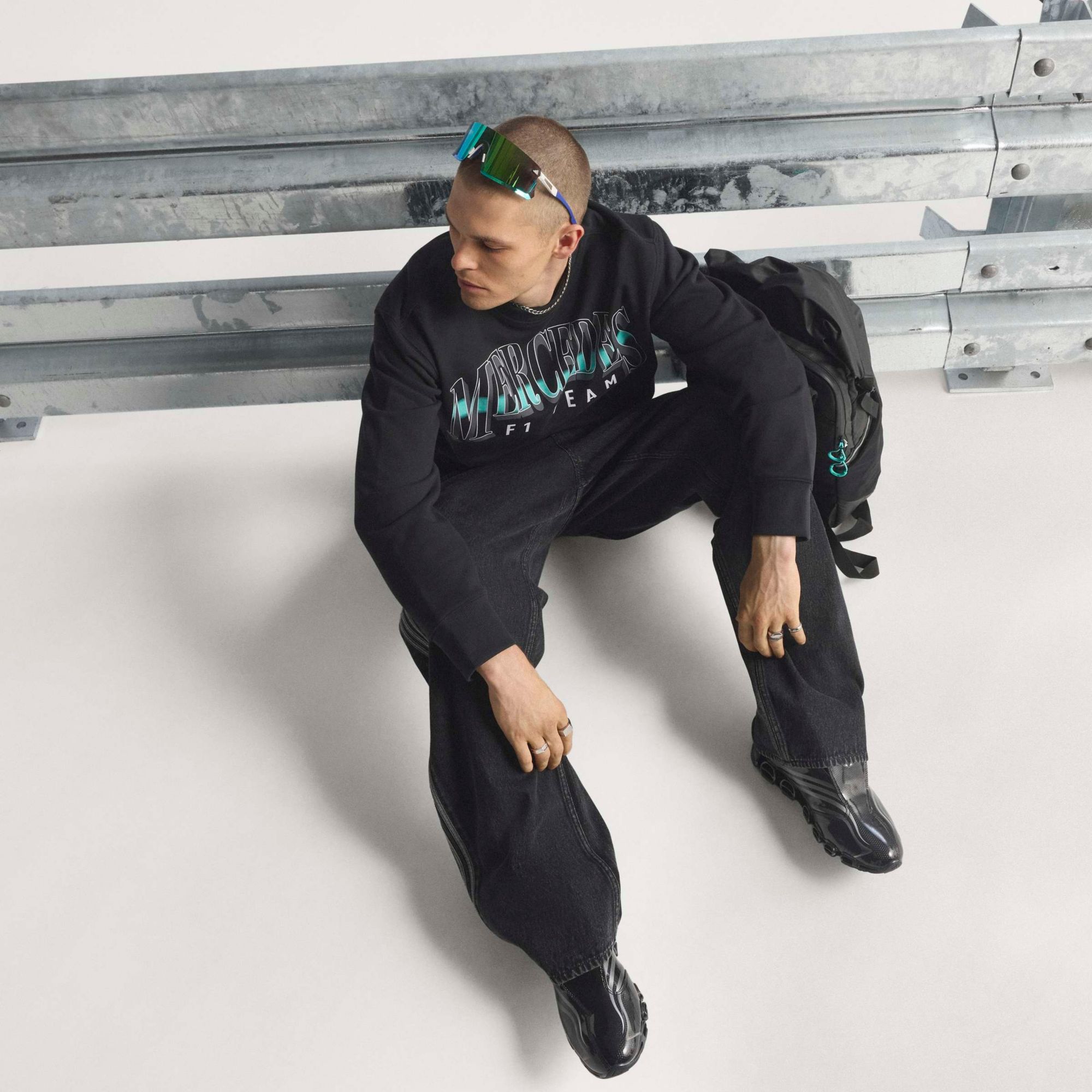 adidas Adult Mercedes Black Crewneck product image