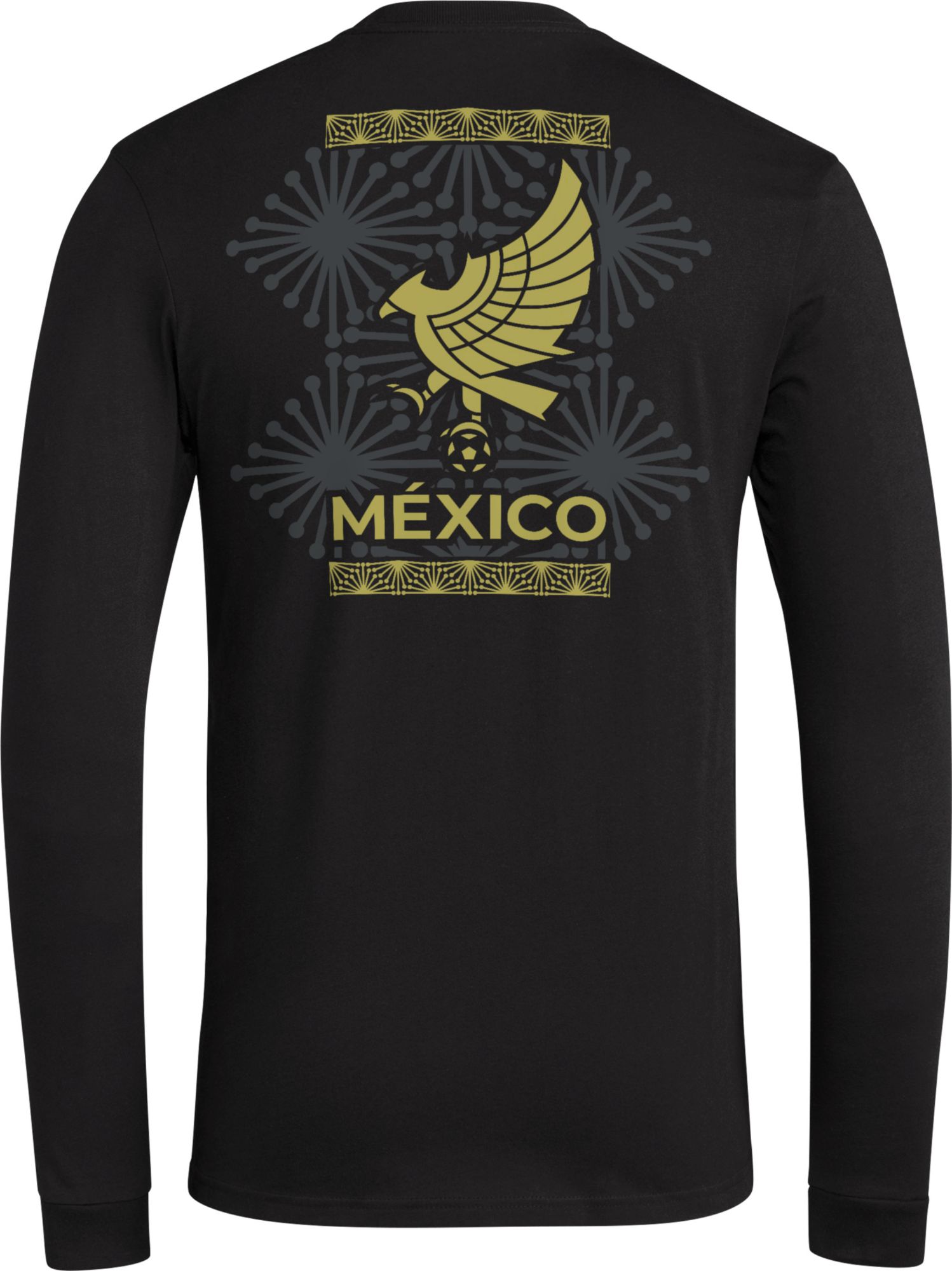 adidas Adult Mexico De Oro Black Jersey Hook Long Sleeve Shirt