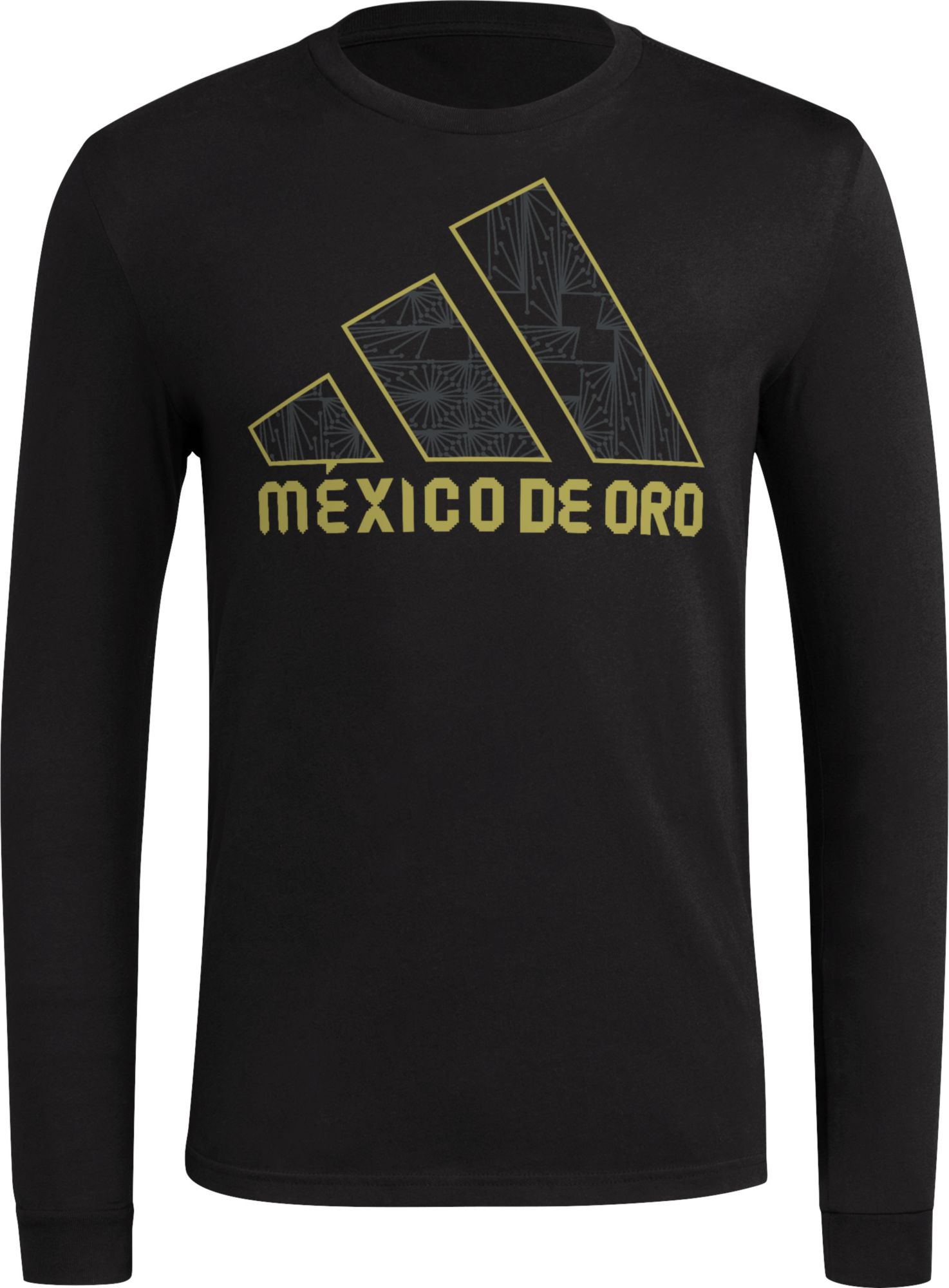 adidas Adult Mexico De Oro Black Jersey Hook Long Sleeve Shirt product image