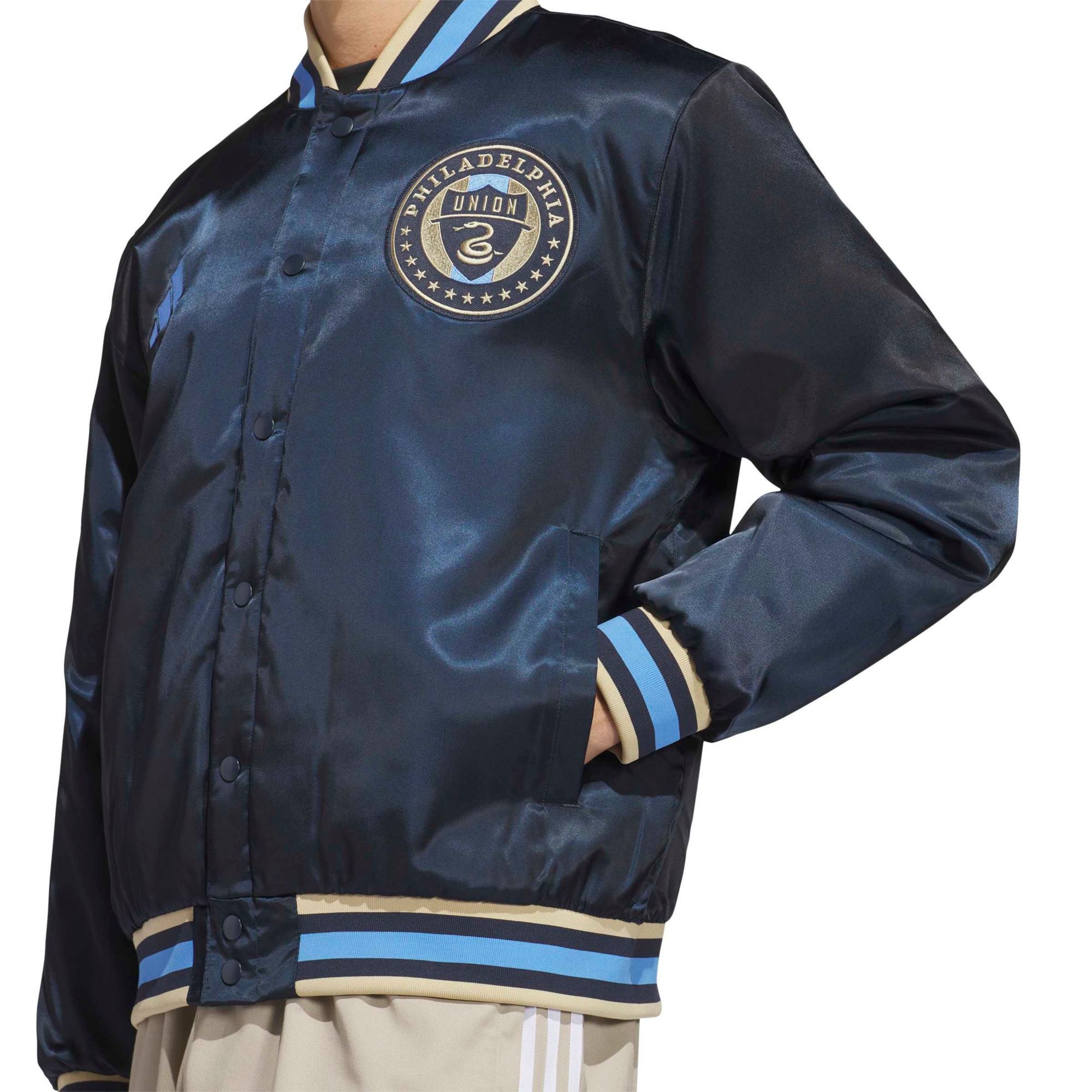 adidas Adult Philadelphia Union Navy Varsity Jacket product image
