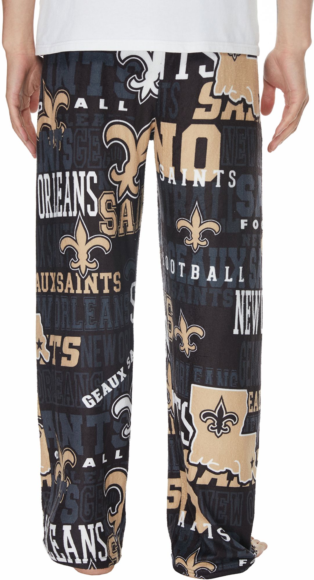 Concepts Sport Men's New Orleans Saints Ensemble Black Fleece Pants product image