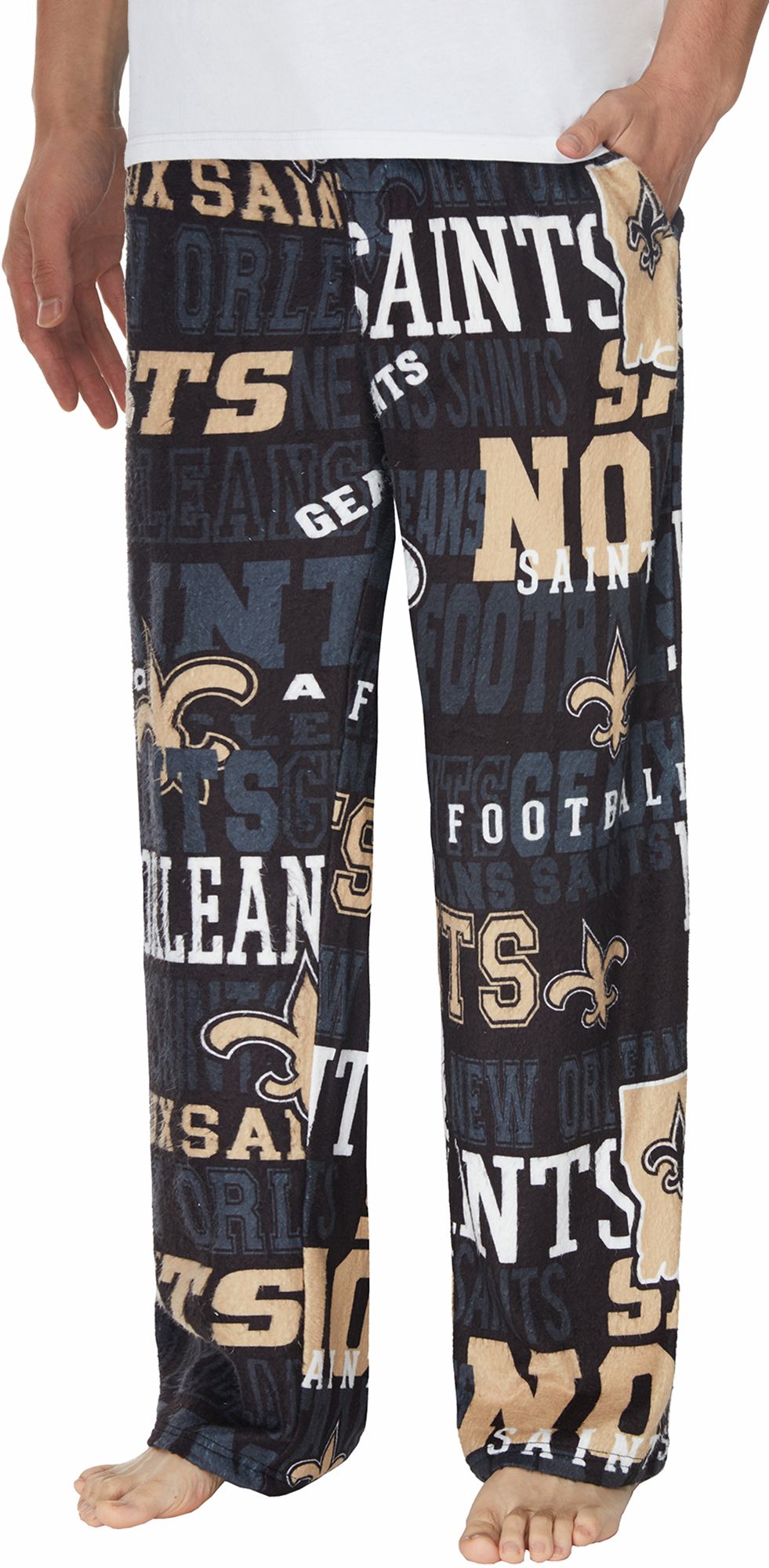 Concepts Sport Men's New Orleans Saints Ensemble Black Fleece Pants product image