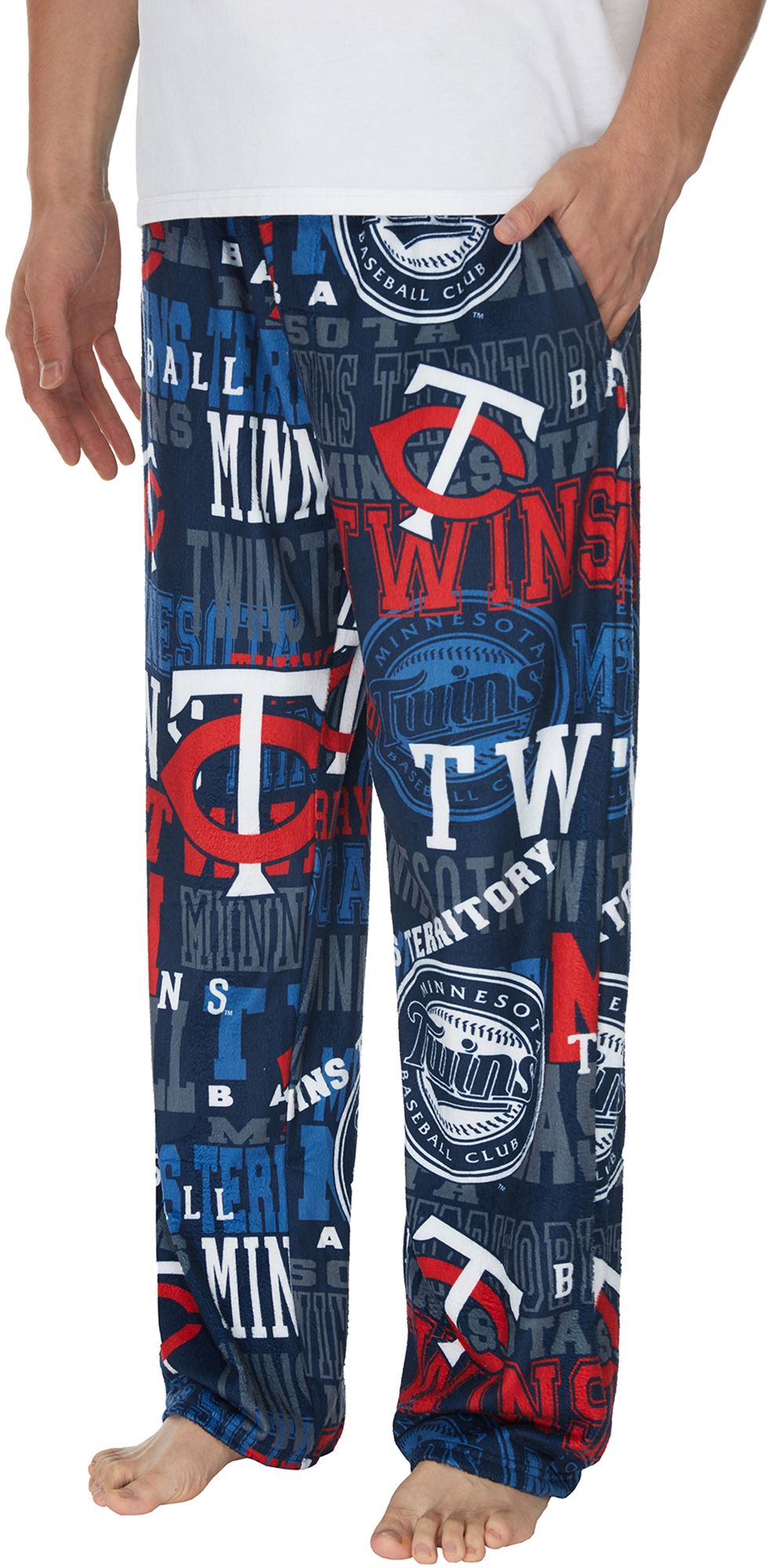 Concepts Men's Minnesota Twins Navy Ensemble All Over Print Pants product image