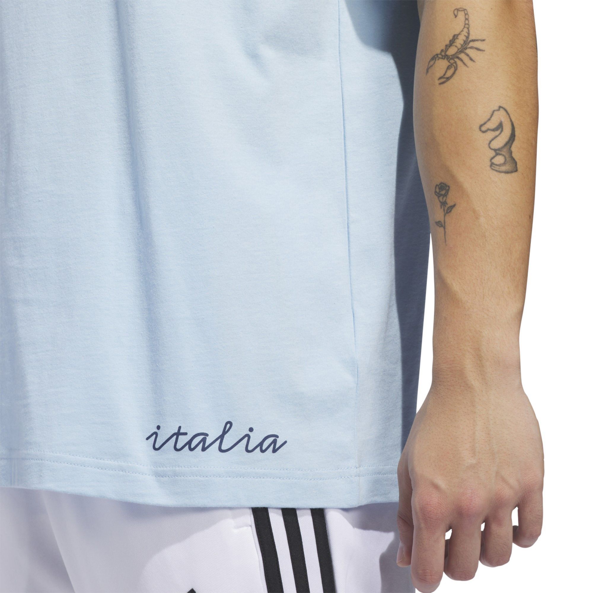 adidas Adult Italy Light Blue Away Jersey T-Shirt product image