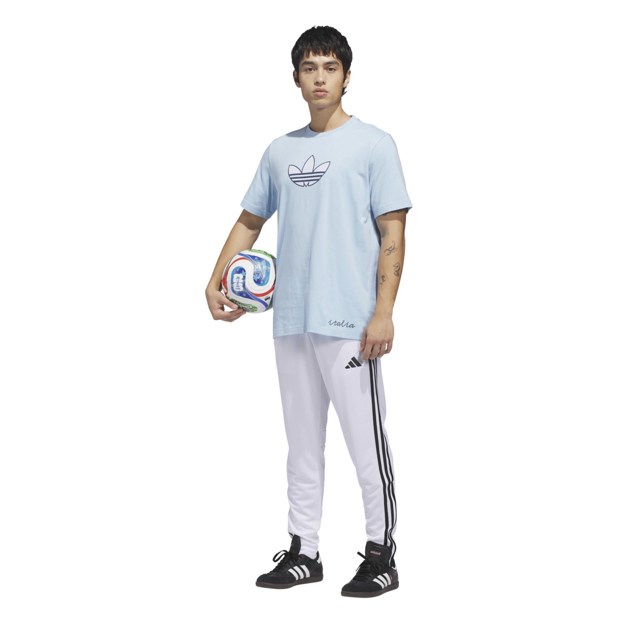 adidas Adult Italy Light Blue Away Jersey T-Shirt product image