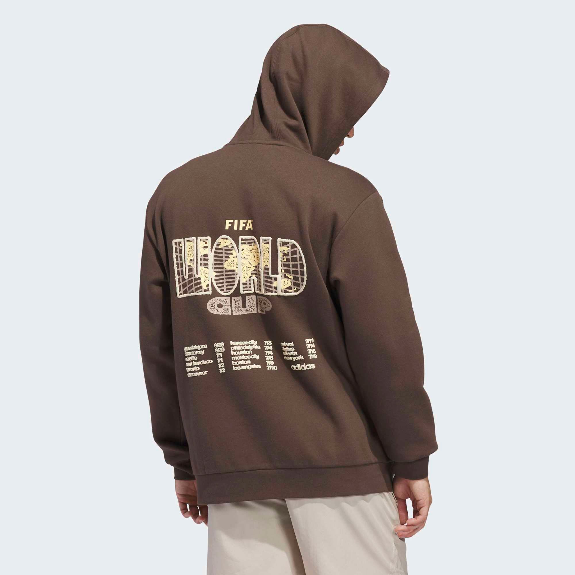 adidas Adult 2026 World Cup Concert Series Tour Brown Hoodie product image