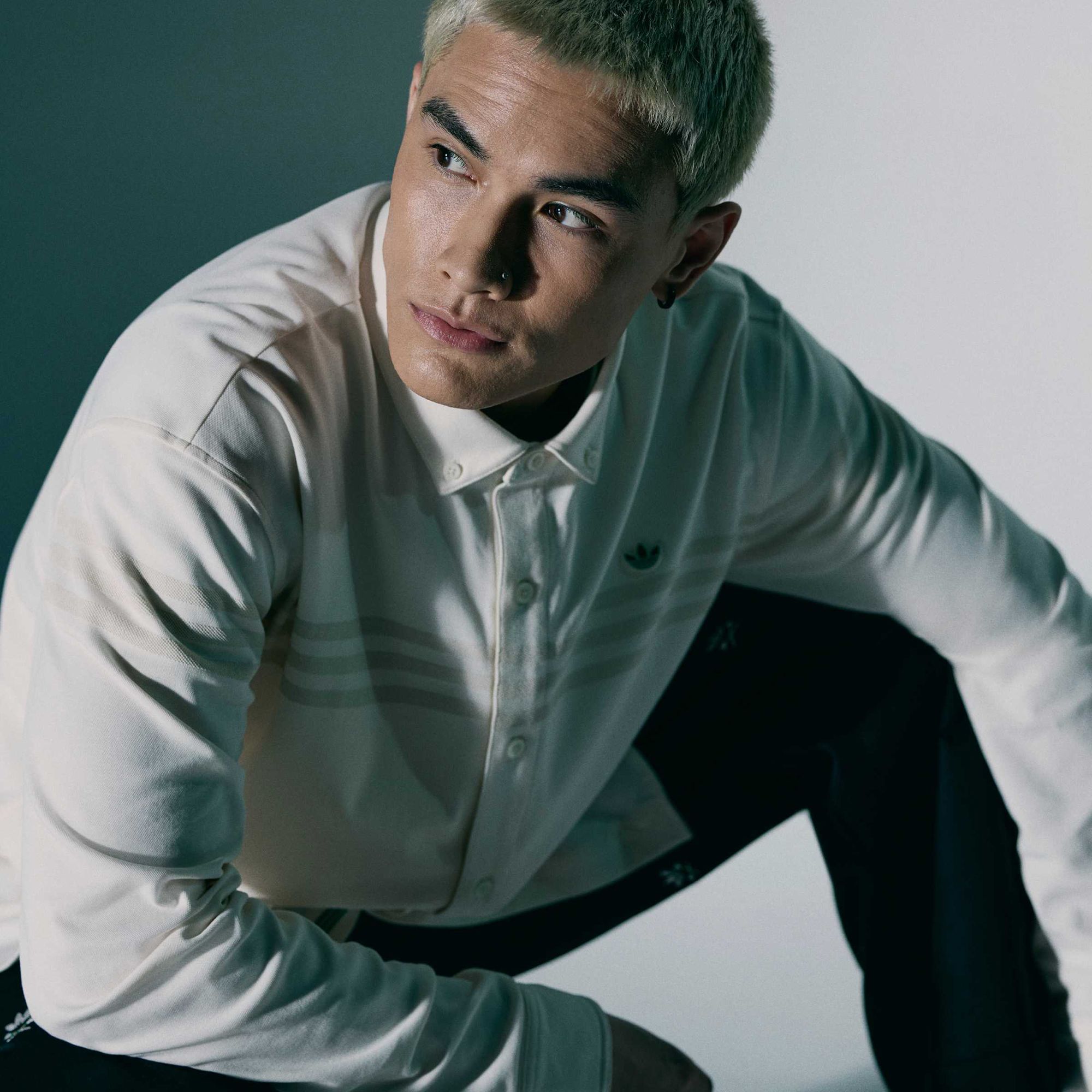 adidas Originals Men's Twisknit Button-Up Golf Polo product image