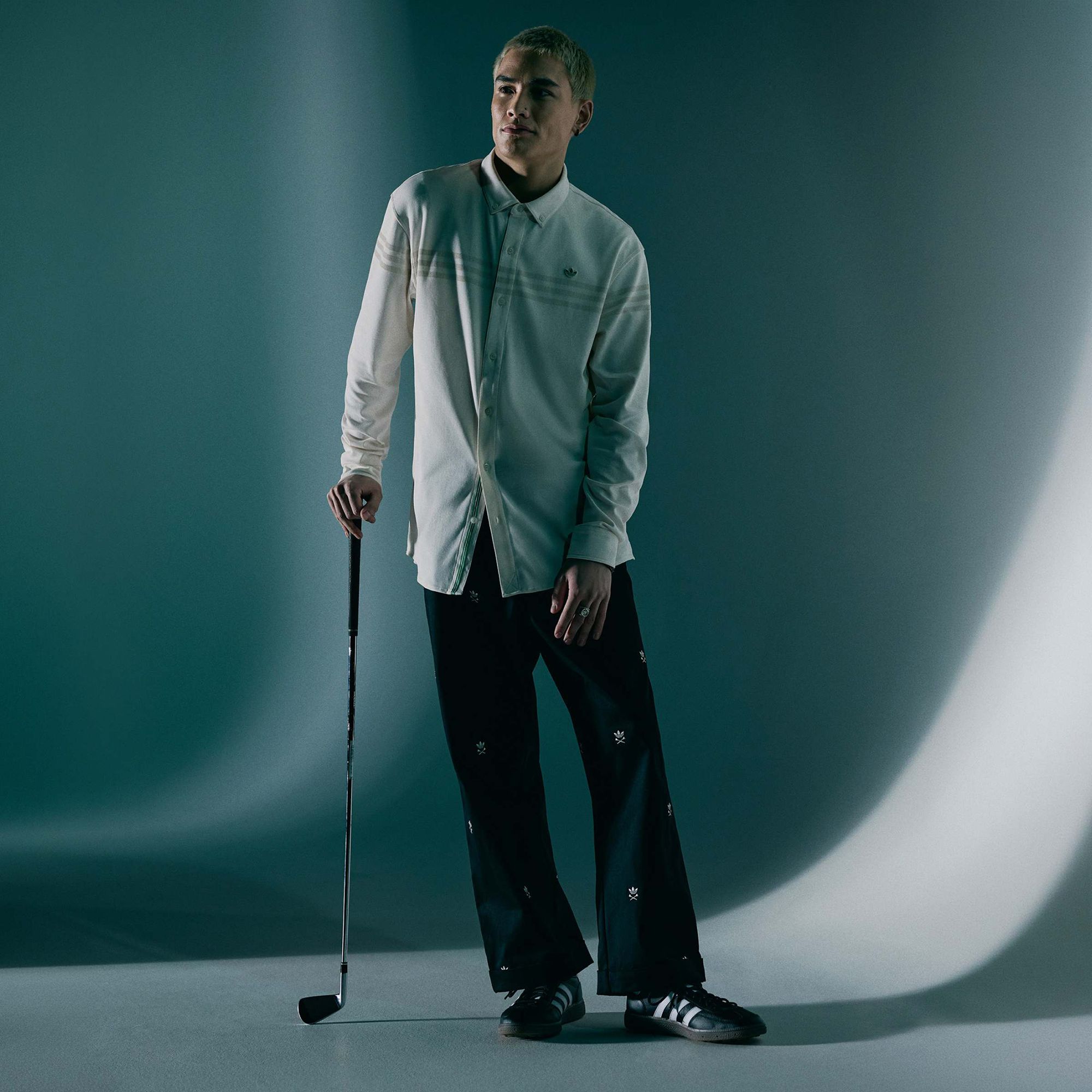 adidas Originals Men's Twisknit Button-Up Golf Polo product image