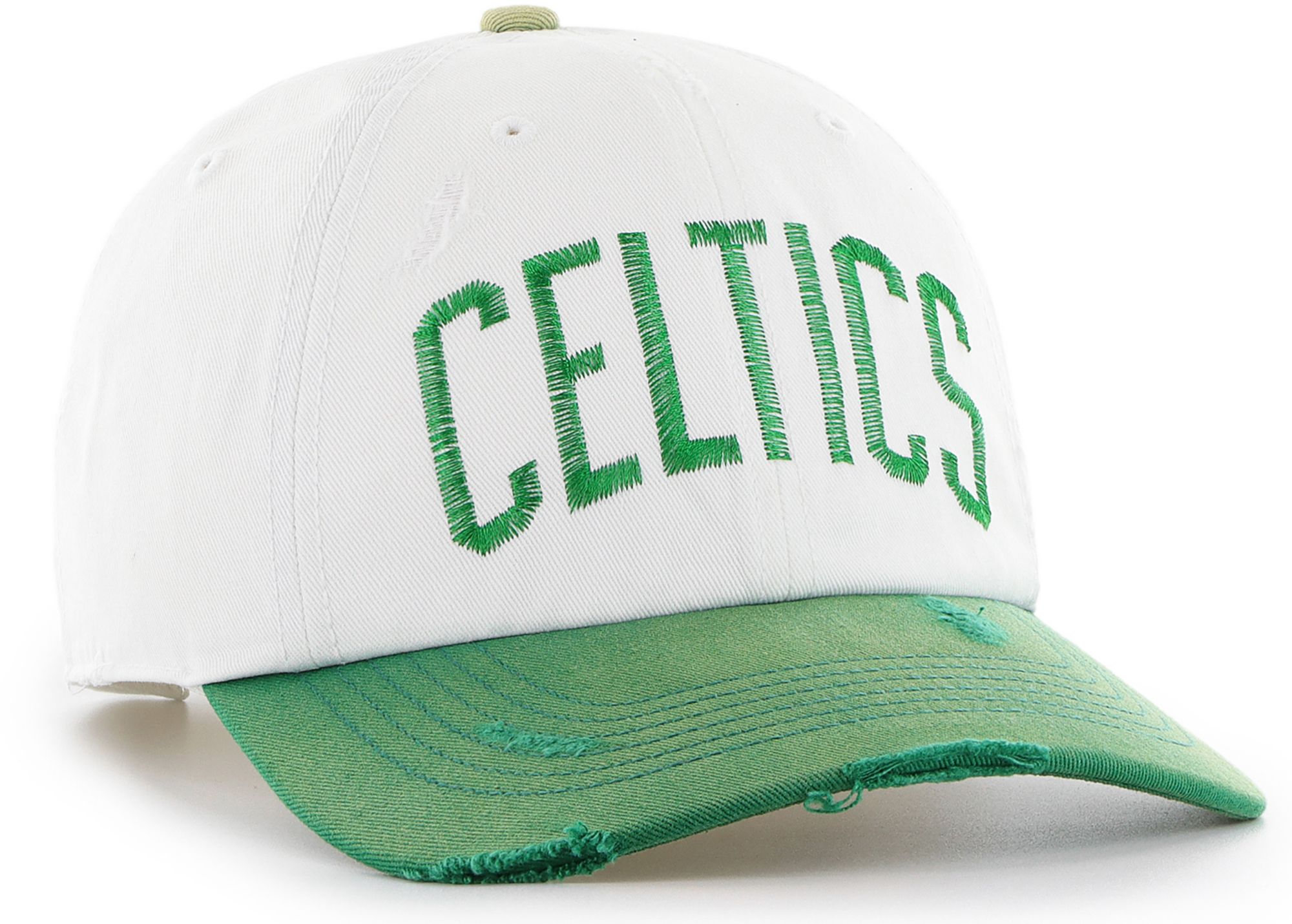 '47 Men's Boston Celtics White Worn Script Clean Up Retro Wordmark Hat product image