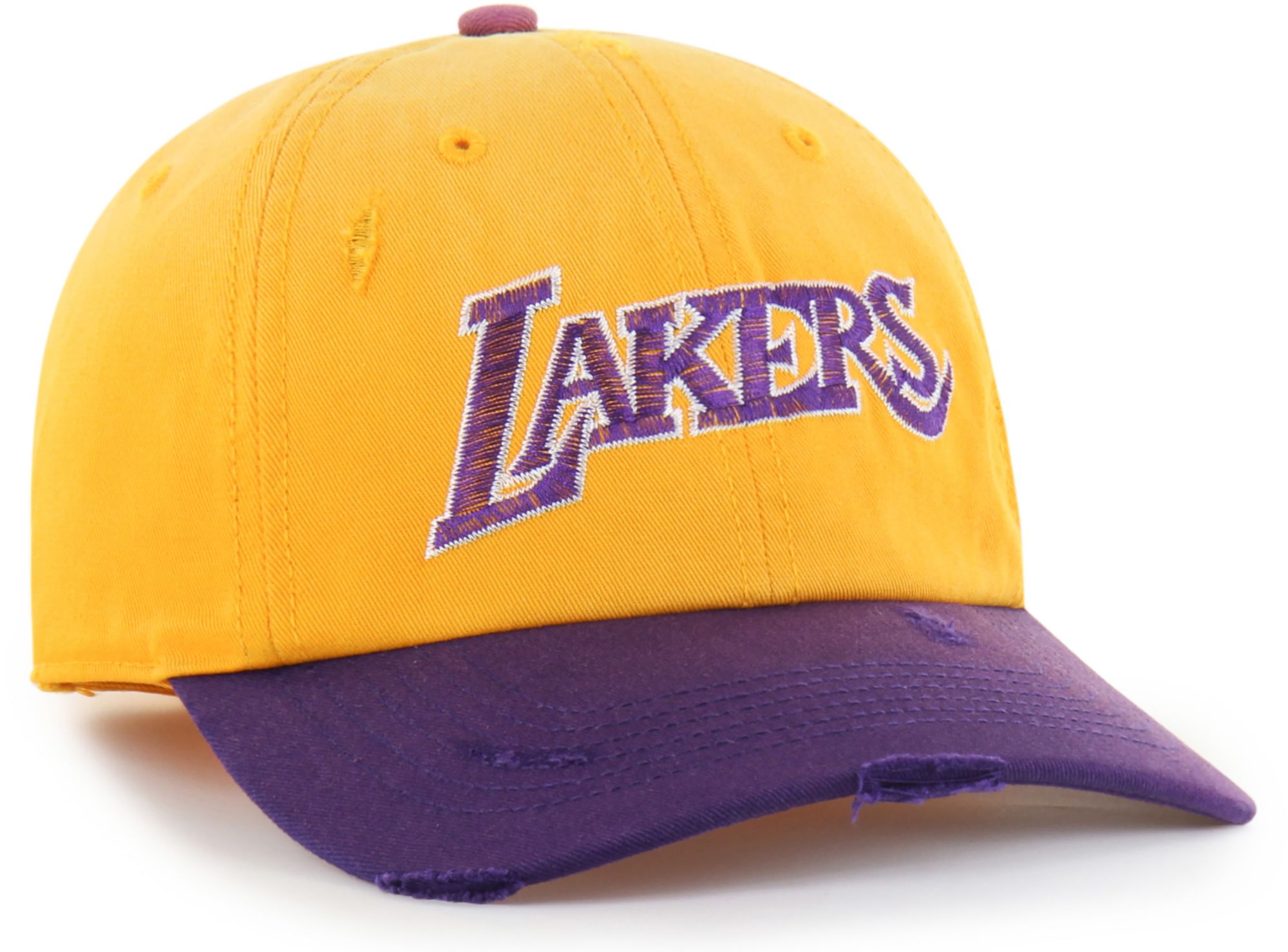 '47 Men's Los Angeles Lakers Gold Worn Script Clean Up Retro Wordmark Hat product image