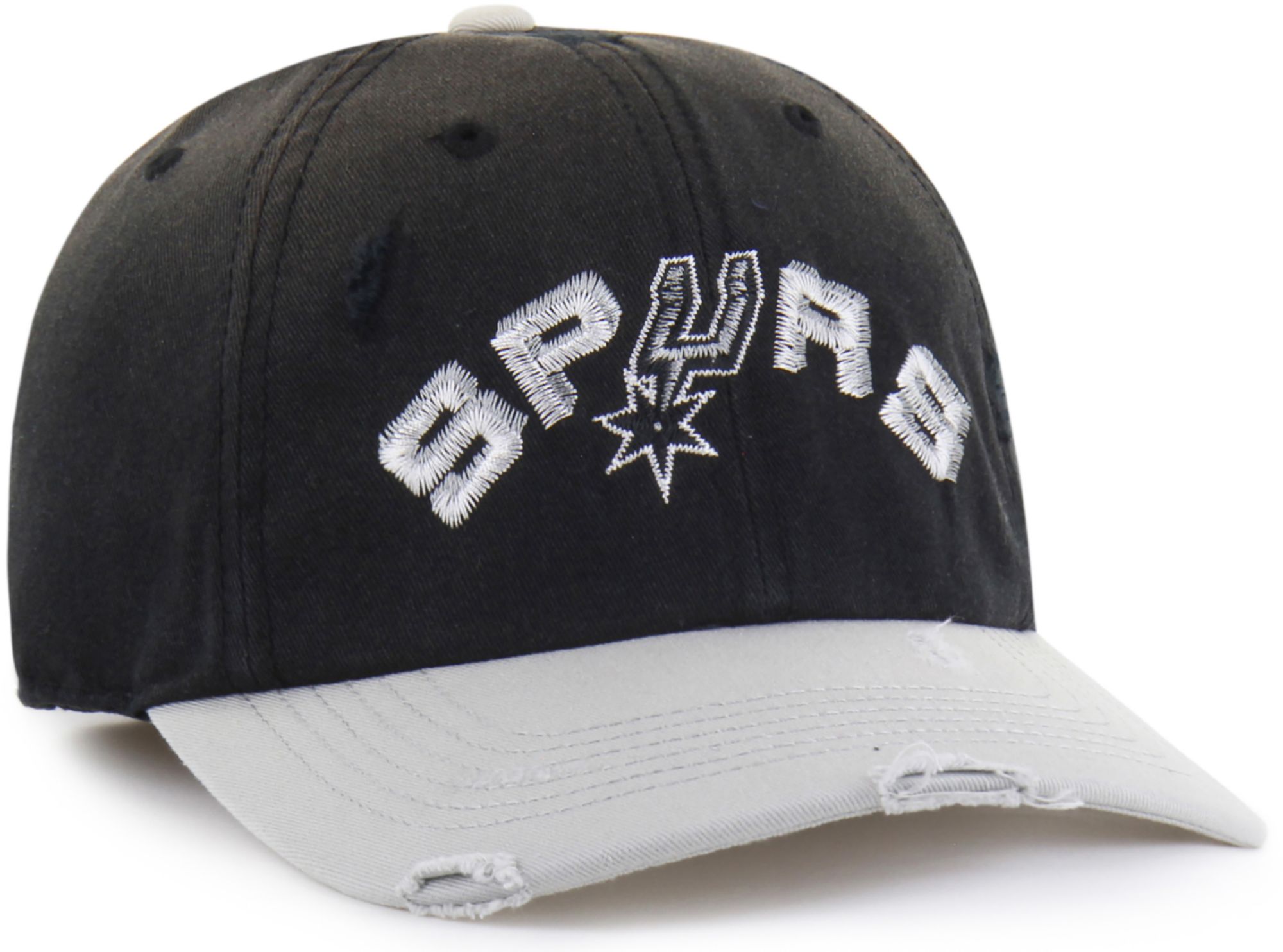'47 Men's San Antonio Spurs Black Worn Script Clean Up Retro Wordmark Hat product image